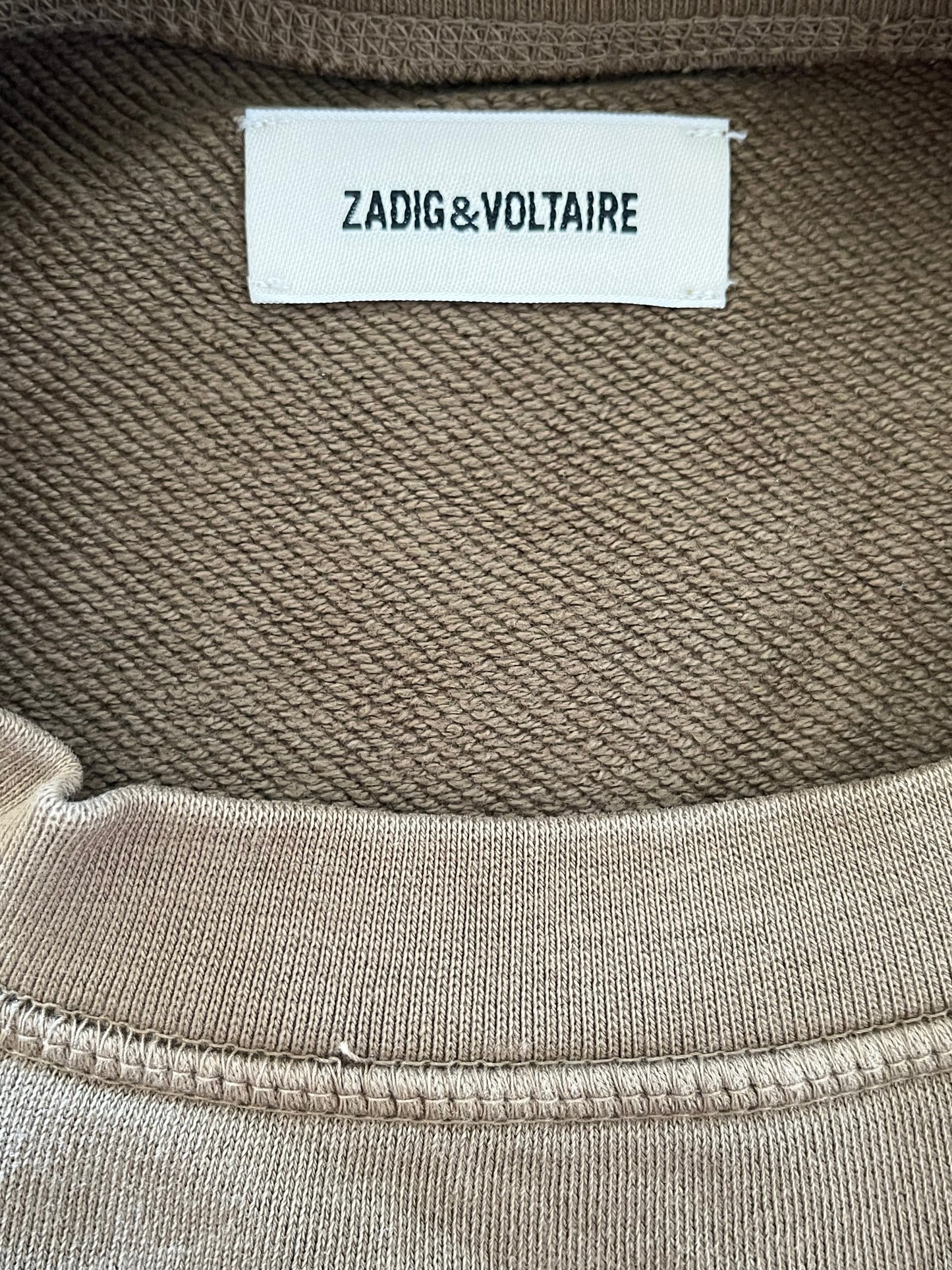 Pull col rond kaki Zadig & Voltaire - XS