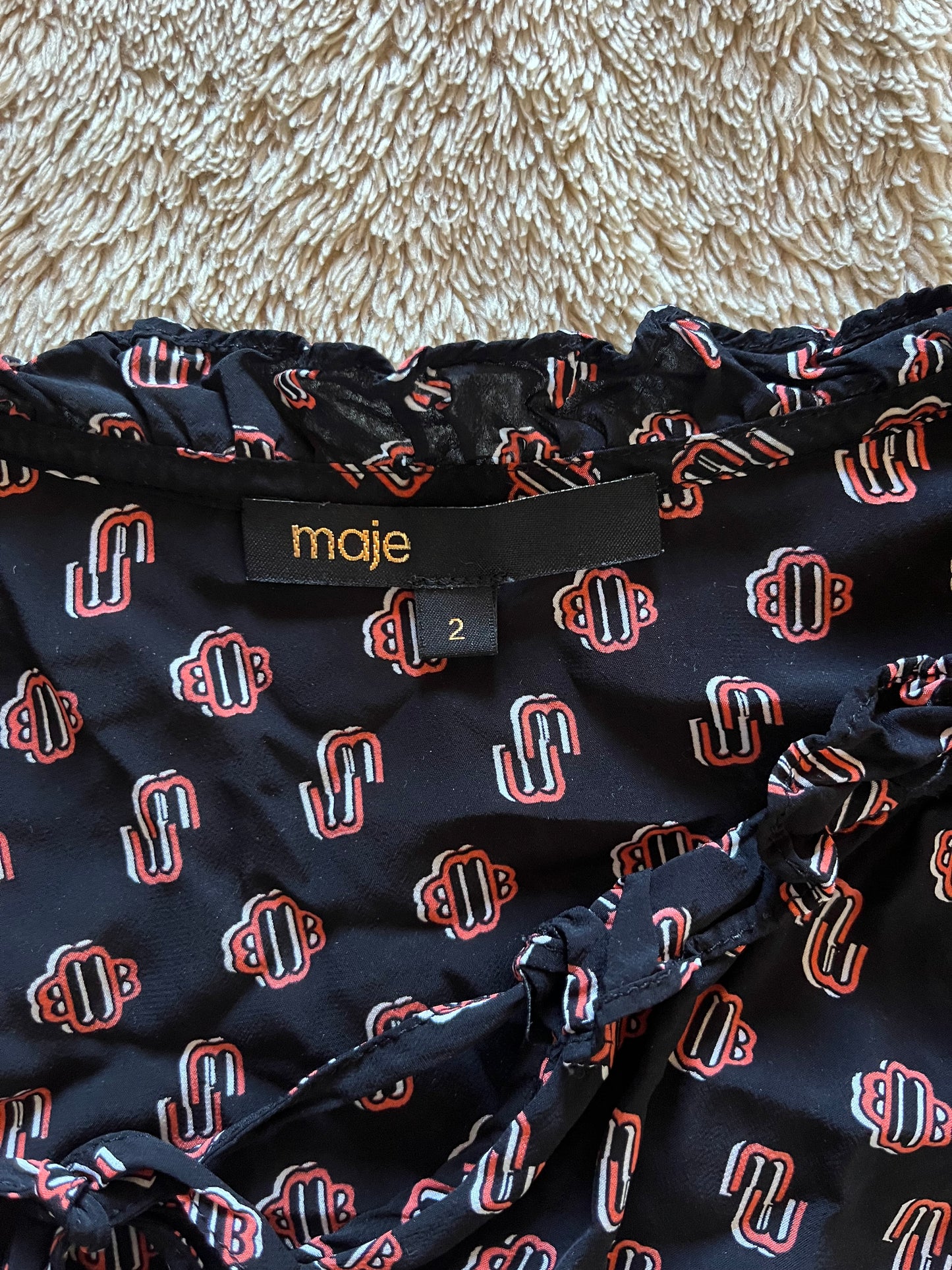 Chemisier monogramme Maje - M