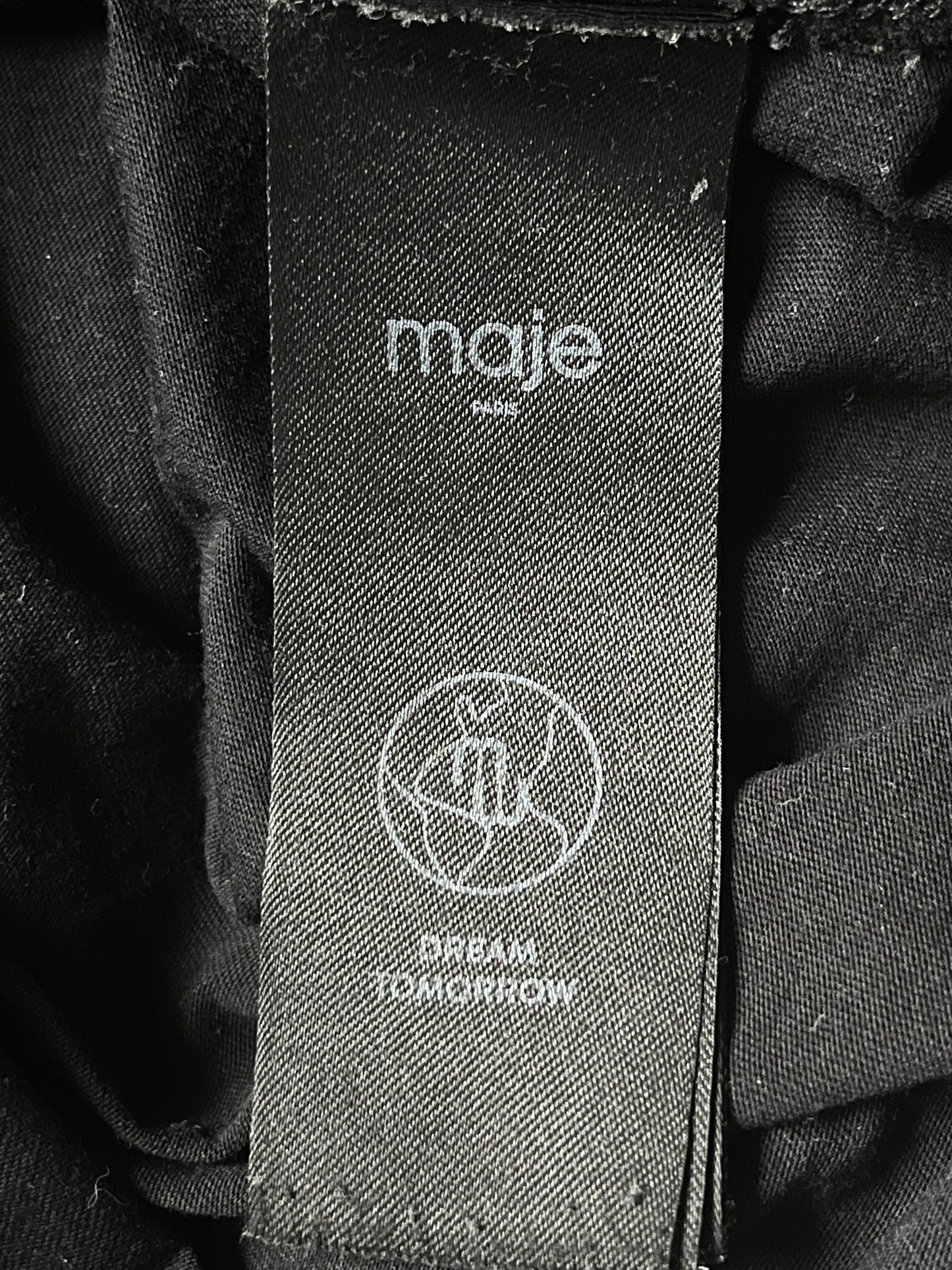 T-shirt noir Maje logo brillant - L