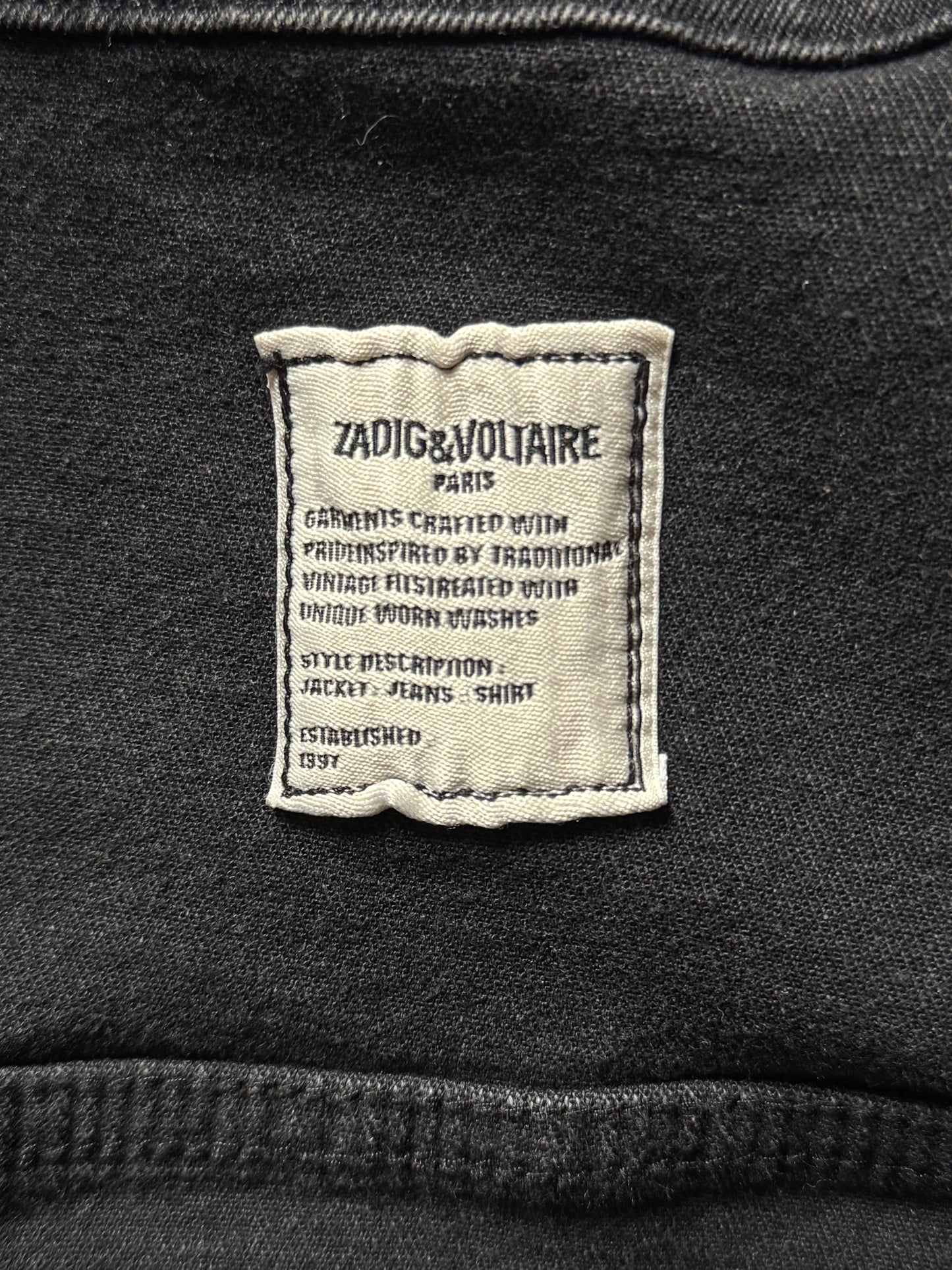 Veste en jean noir Zadig & Voltaire - S