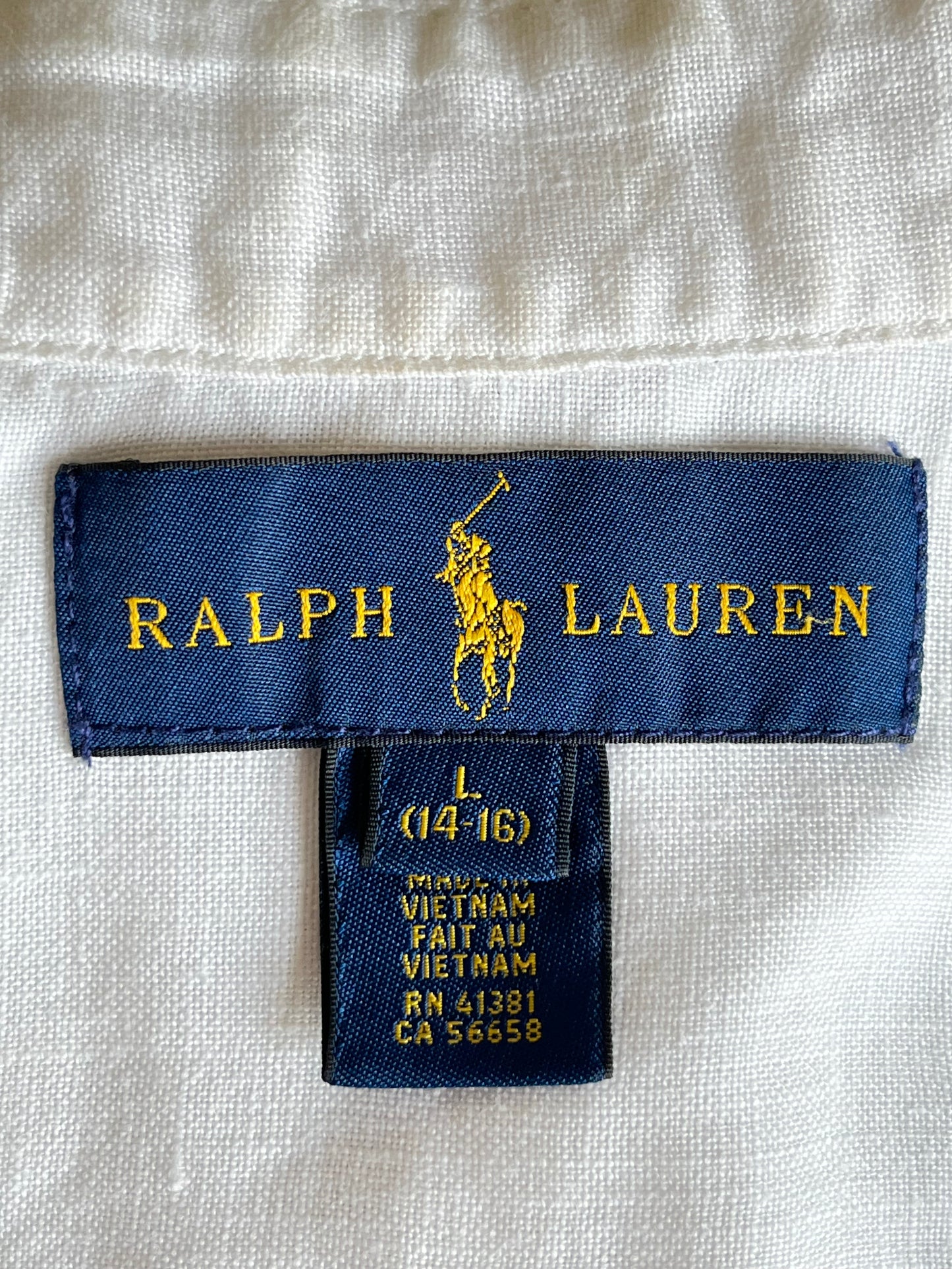 Chemise blanche en lin Ralph Lauren - M