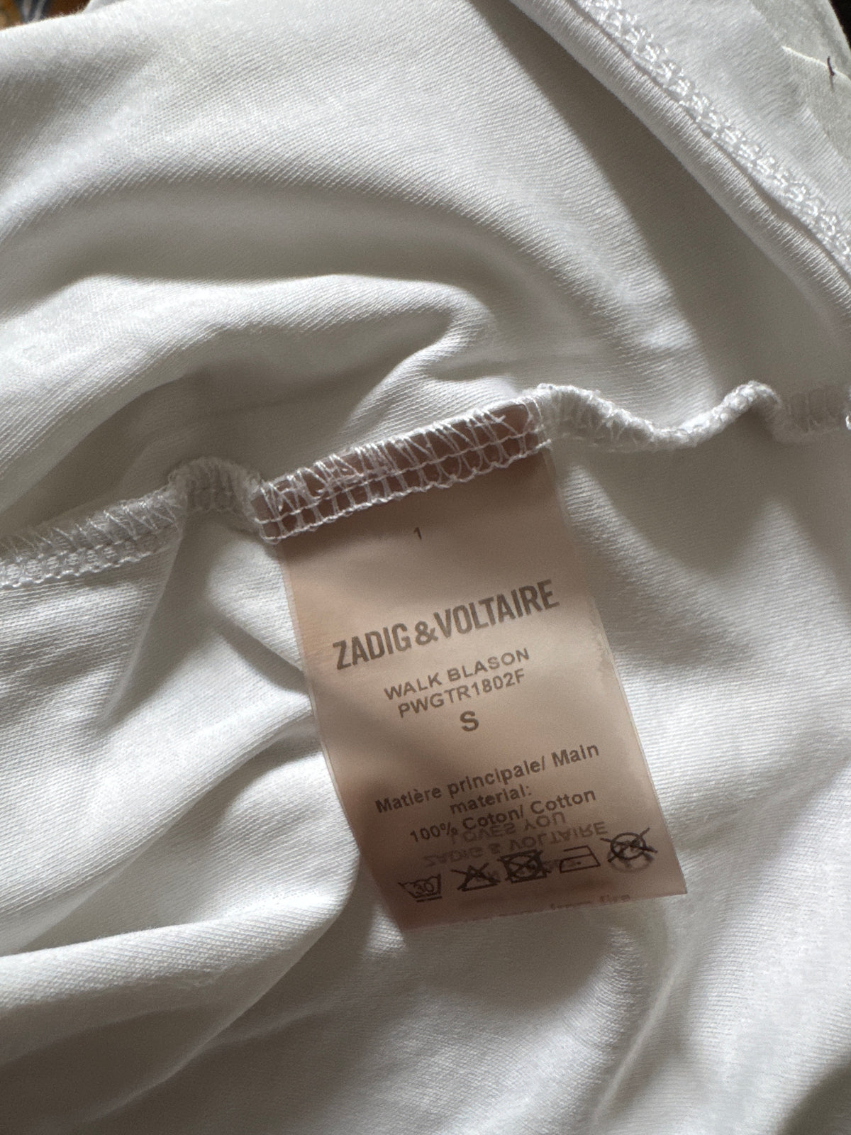 T-shirt blanc col rond Zadig & Voltaire - S