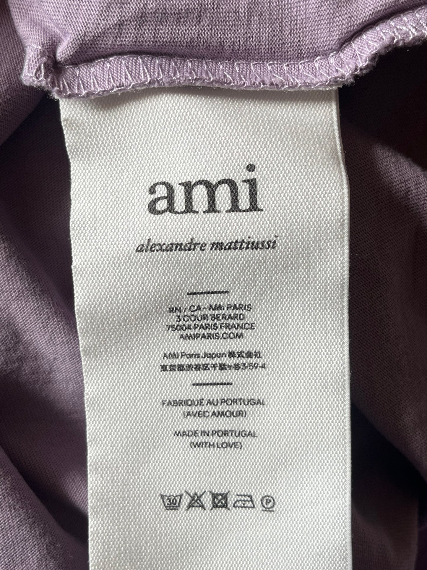 T-shirt mauve pastel Ami Paris - M