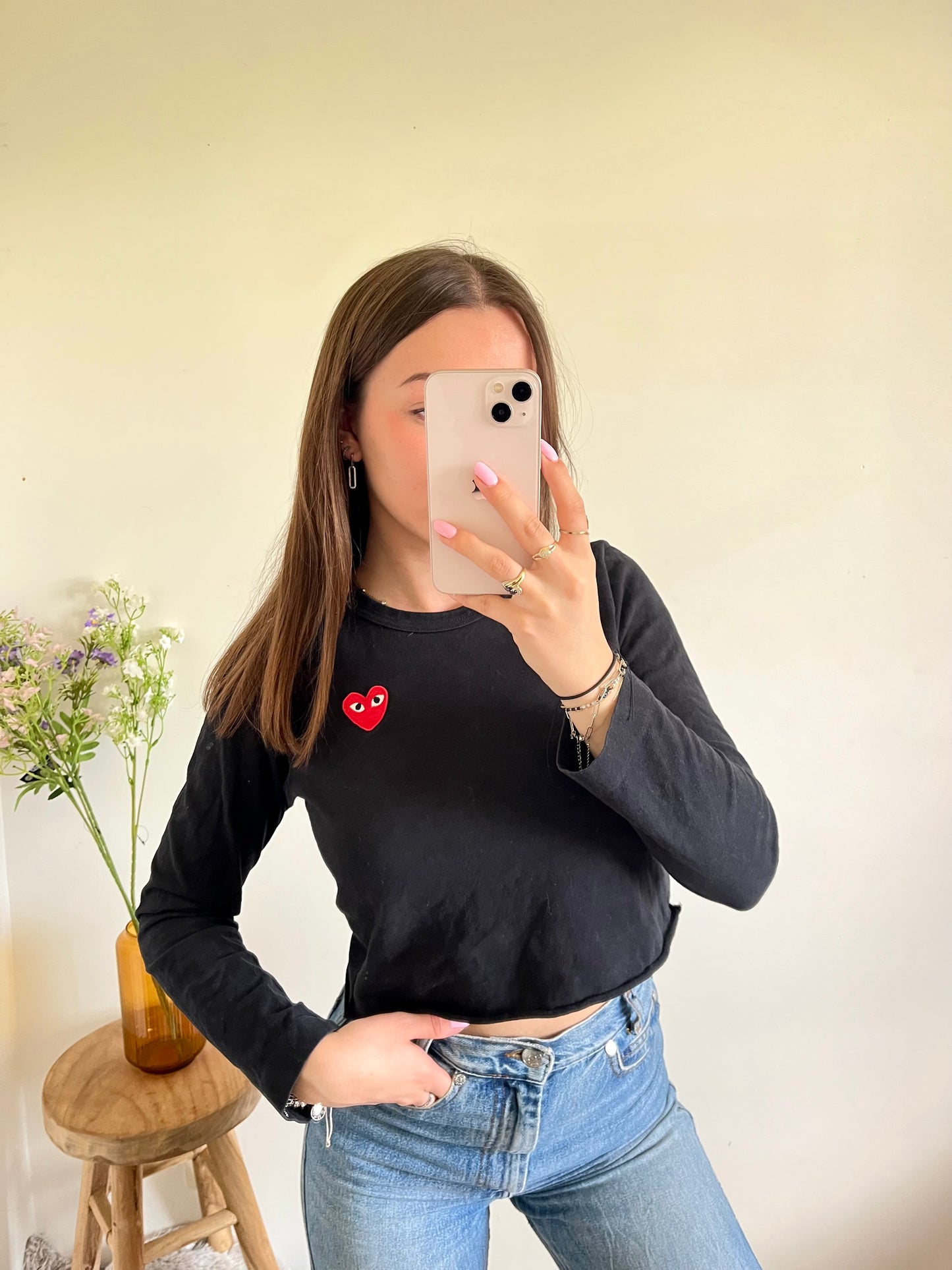 Pull crop-top noir Comme Des Garçons - XS