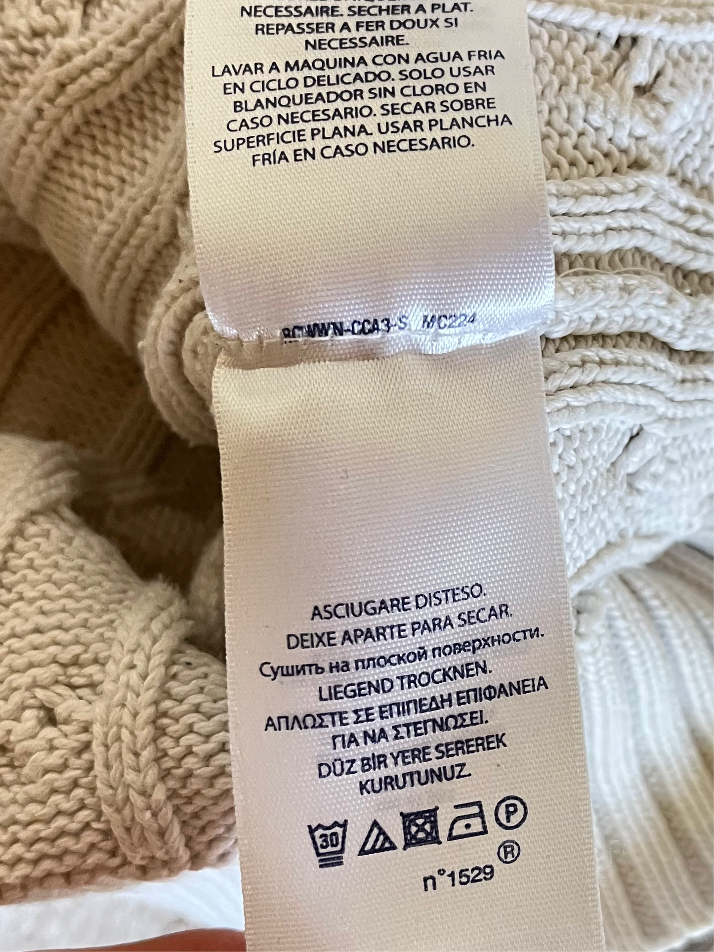 Gilet torsadé blanc Ralph Lauren - S
