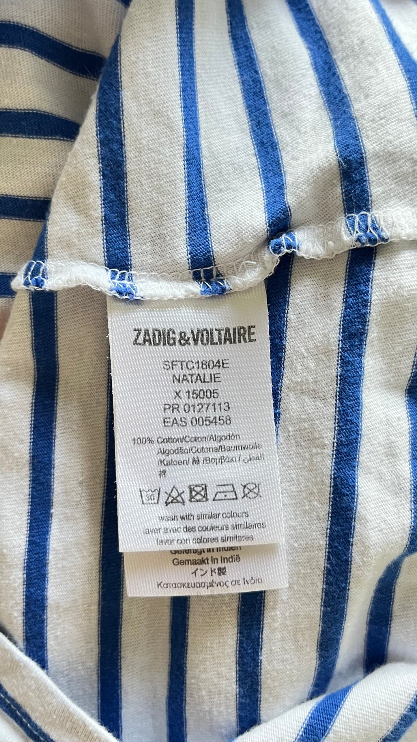 T-shirt manche longue marinière Zadig & Voltaire - XS/S