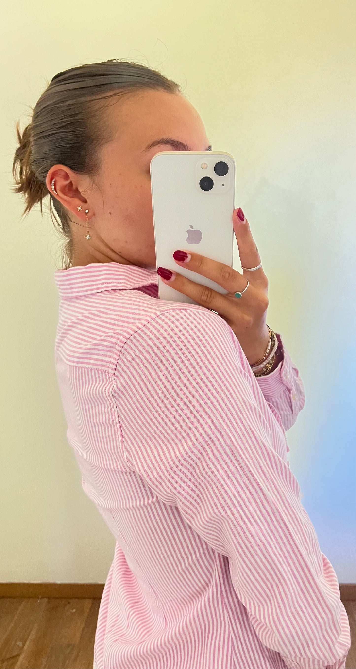 Chemise rayée rose Ralph Lauren - XS
