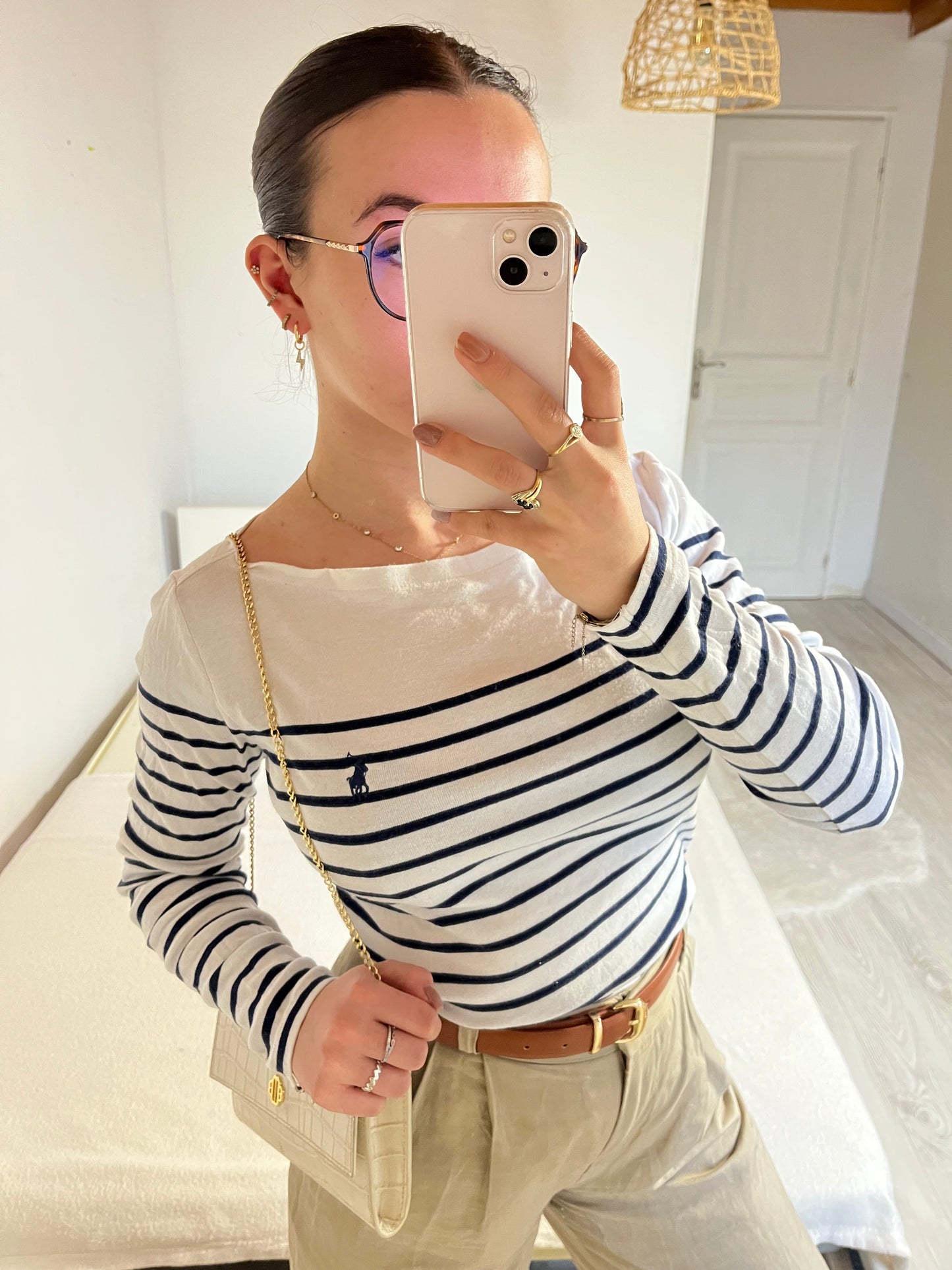 Pull marinière col bateau Ralph Lauren - S