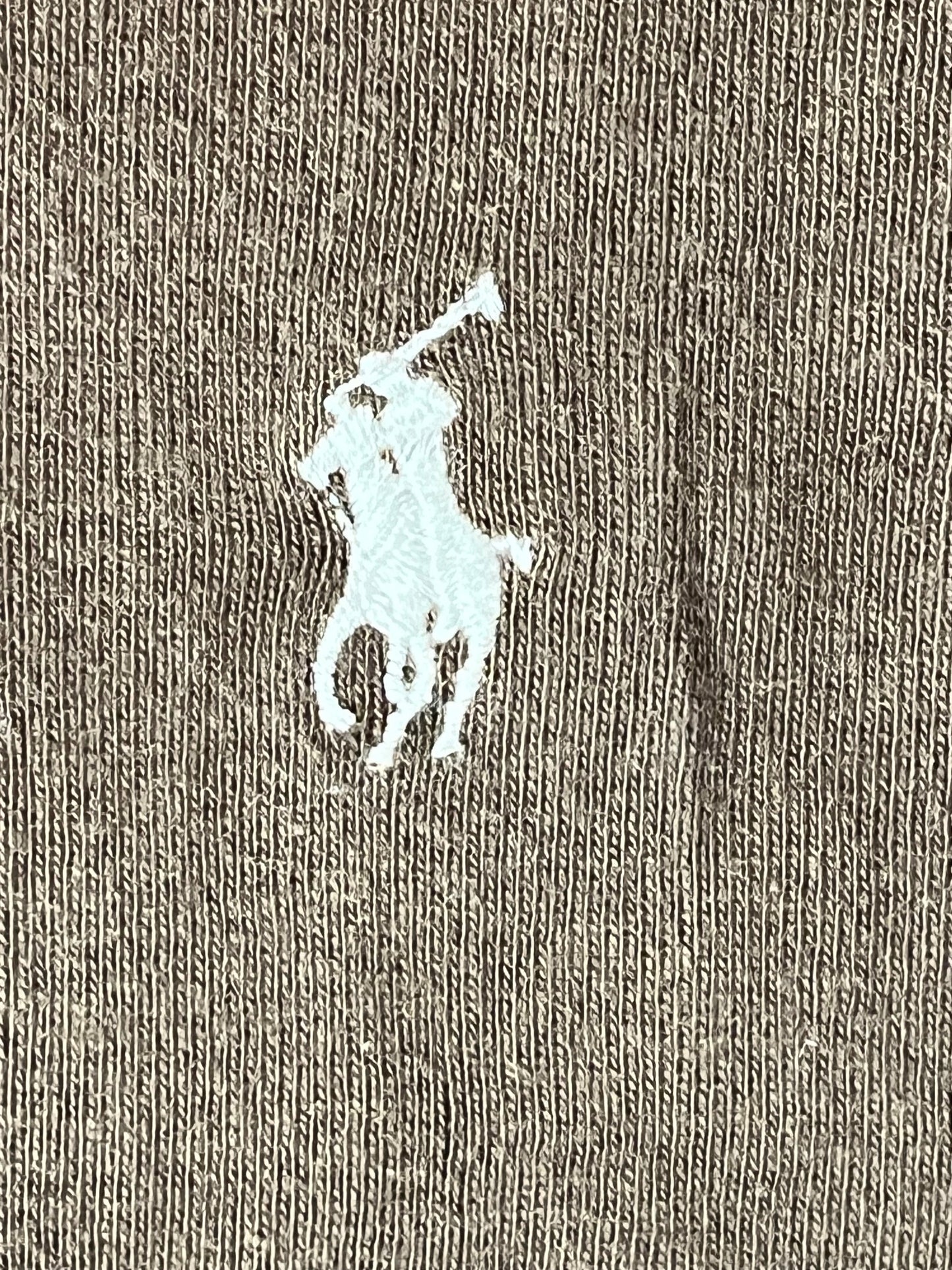 Pull col rond marron Ralph Lauren - L