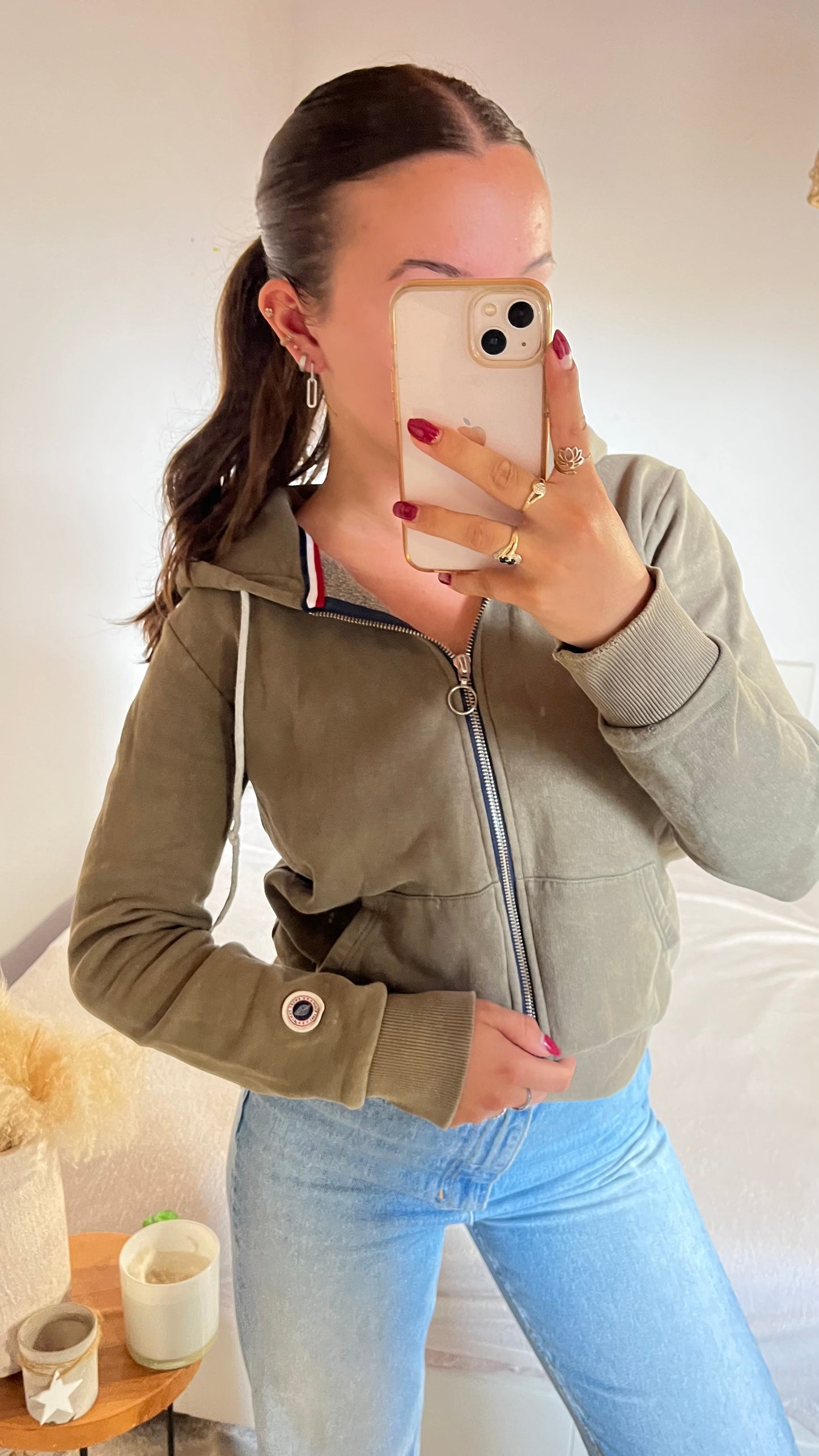 Veste a capuche kaki Sweet Pants - S