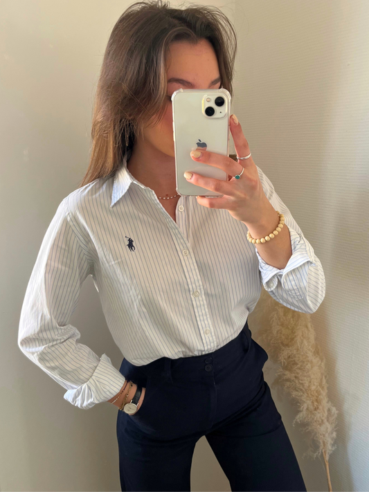 Chemise blanche rayée Ralph Lauren - S et M