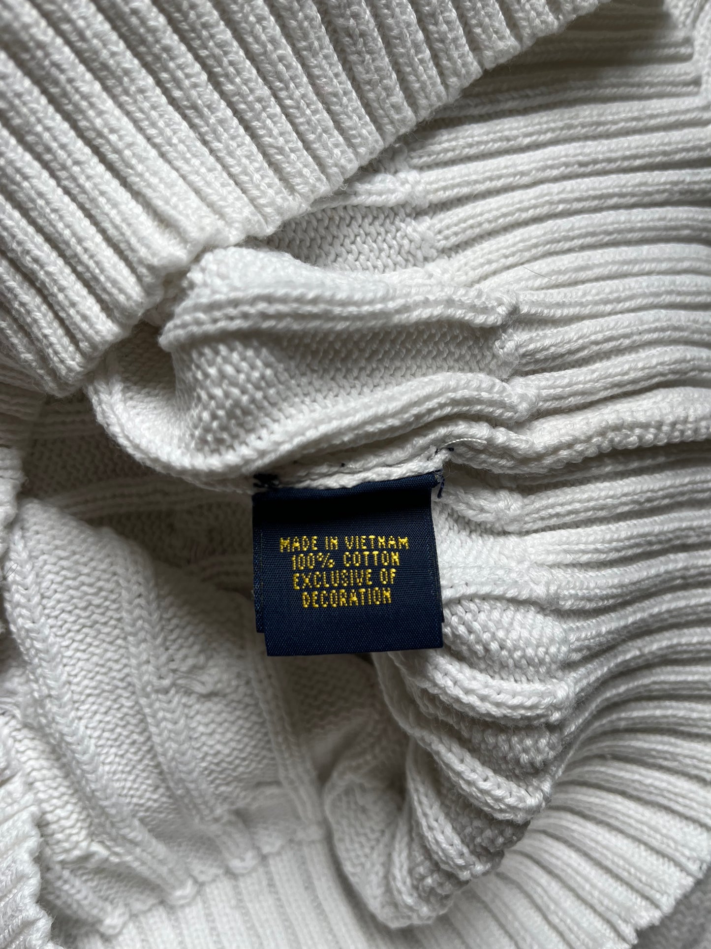 Pull torsadé blanc Ralph Lauren - M