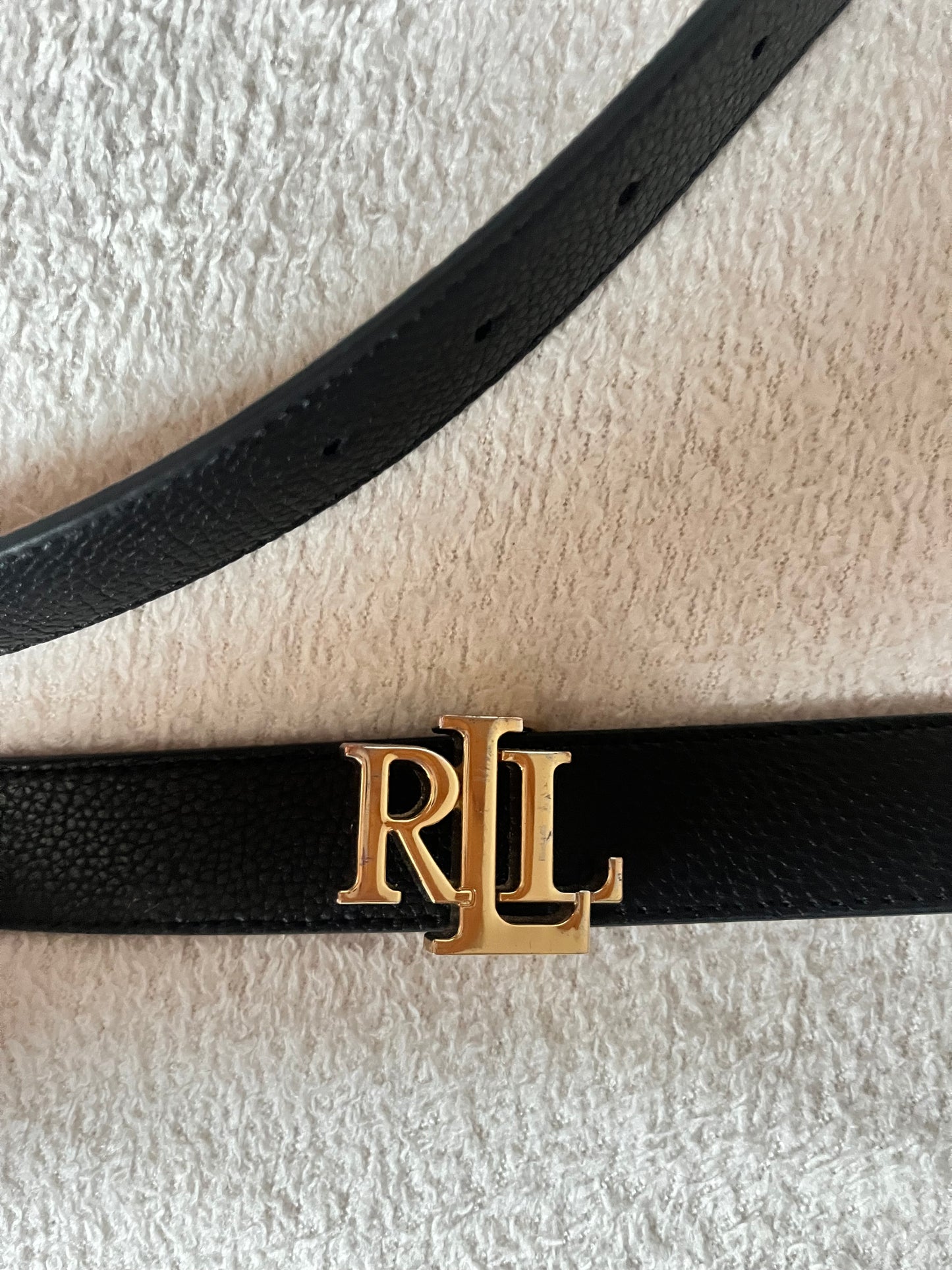 Ceinture noir en cuir RL - TU