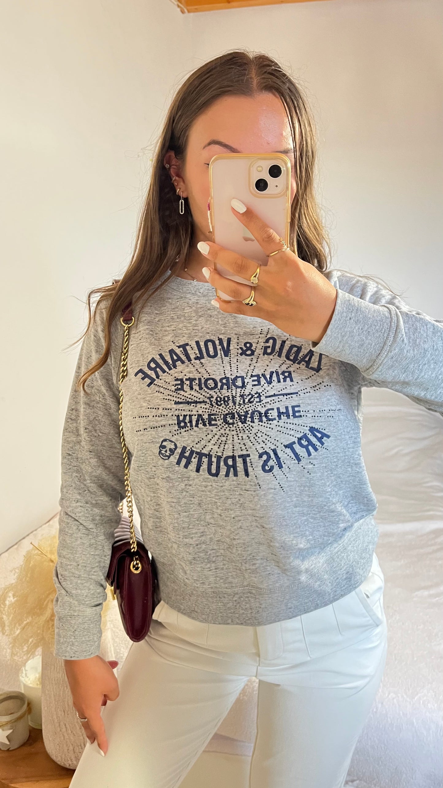 Pull gris chiné Zadig & Voltaire - S