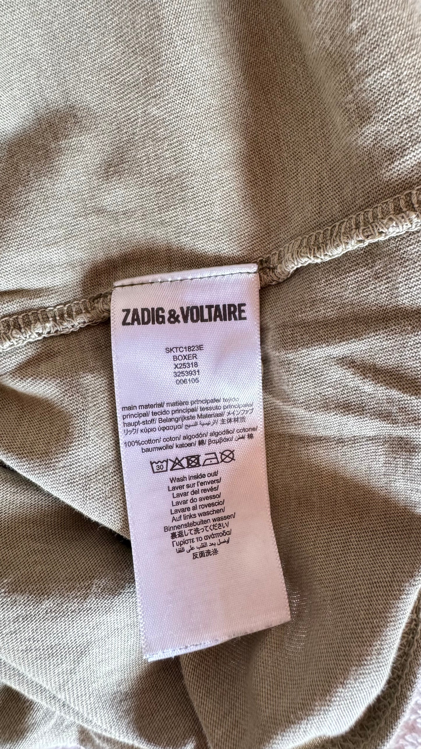 T-shirt Zadig & Voltaire kaki et rouge - XS