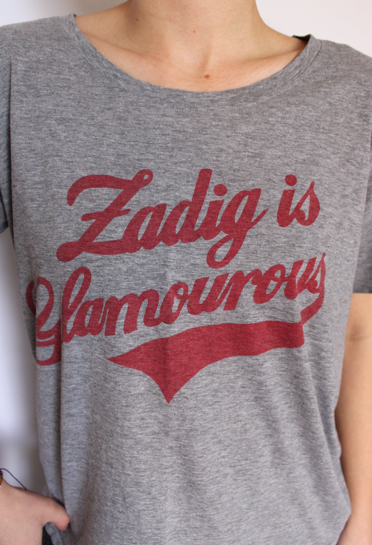 T-shirt col rond gris Zadig & Voltaire - S