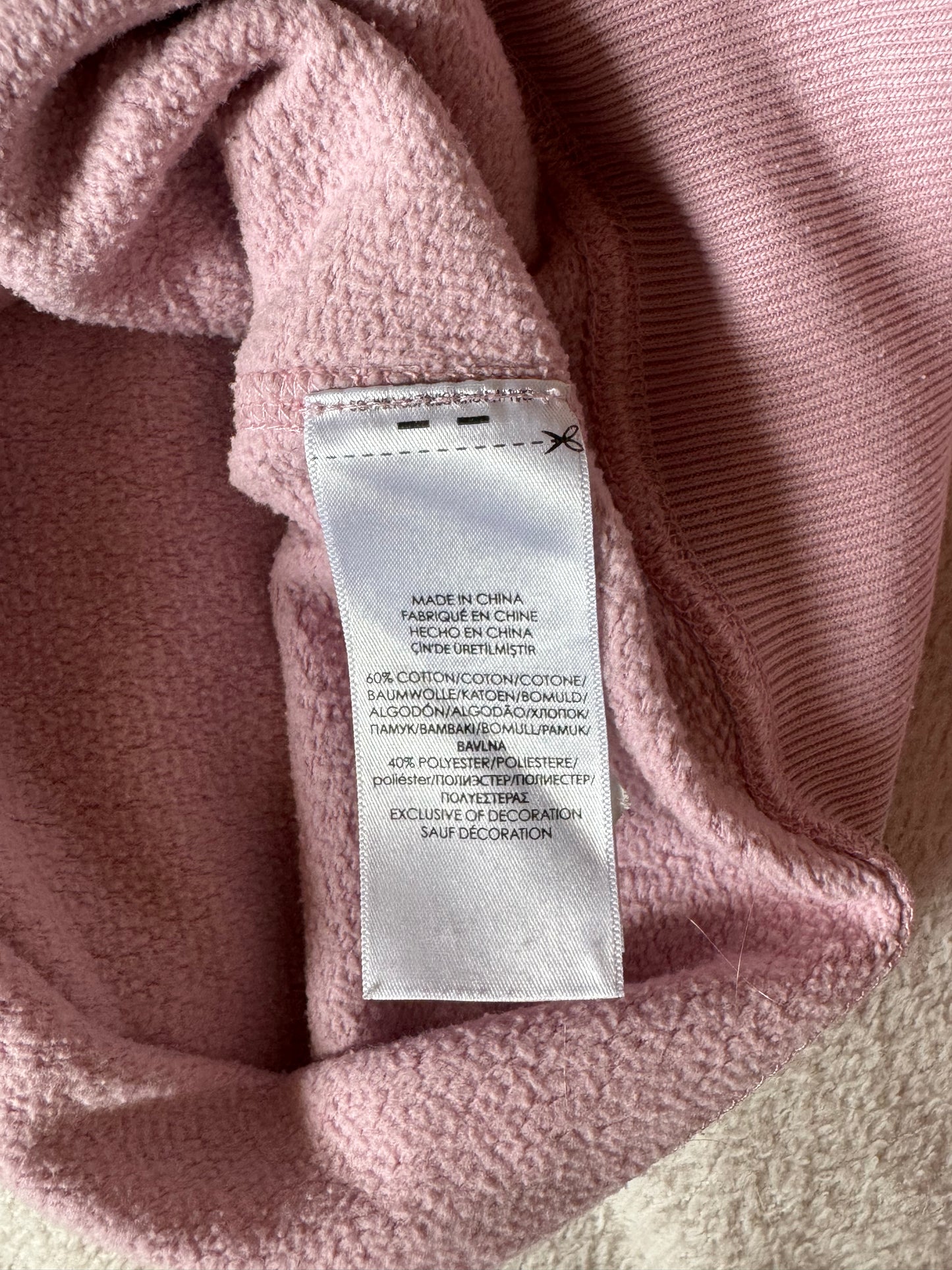 Sweat col rond rose pastel Ralph Lauren - XS