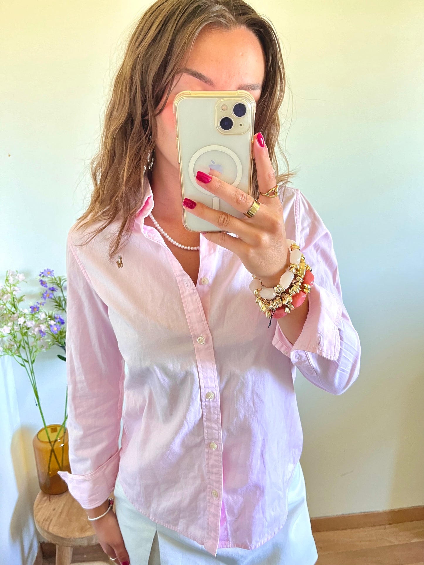 Chemise Ralph Lauren rose - XS