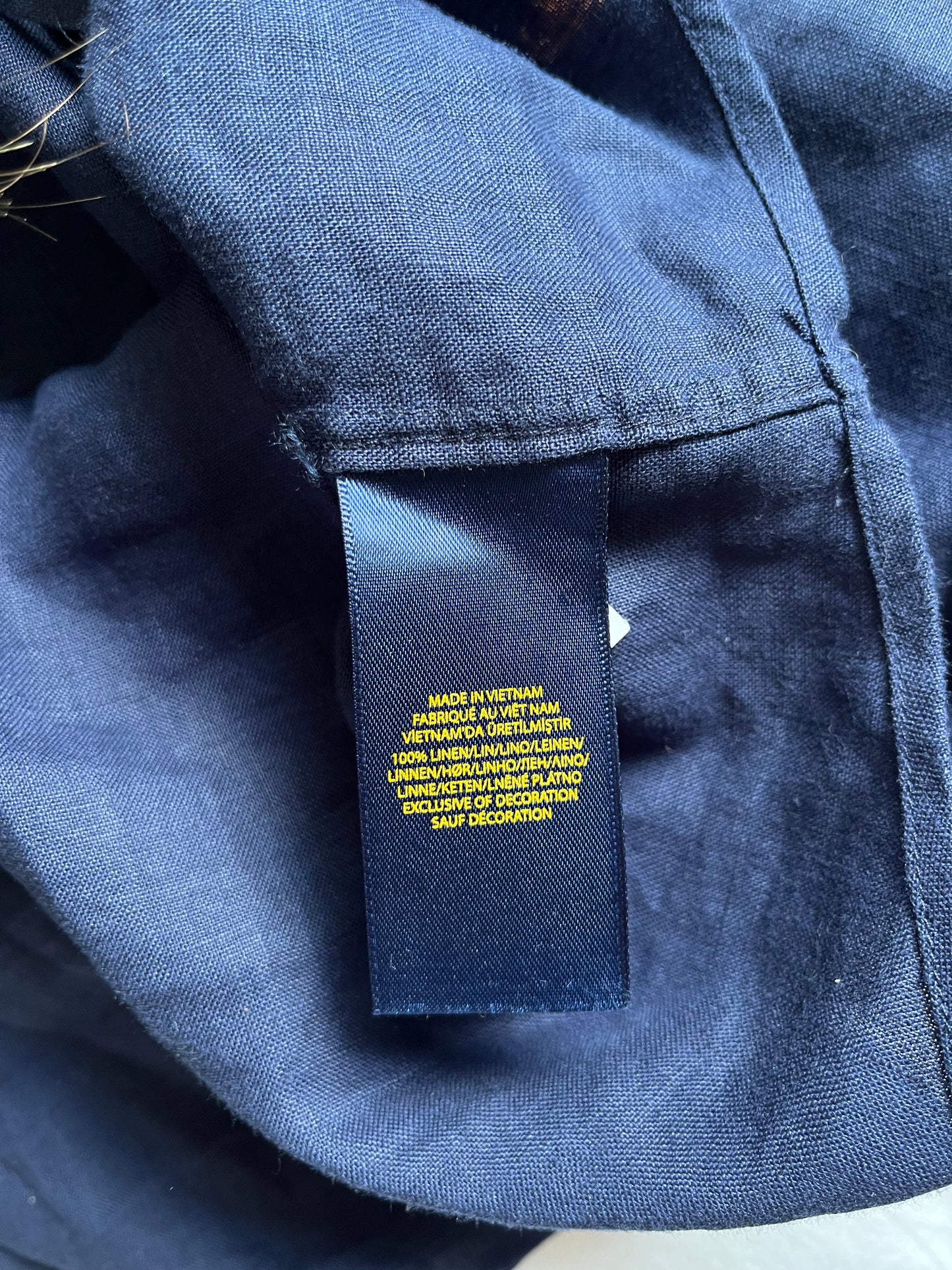 Chemise en lin marine Ralph Lauren - S