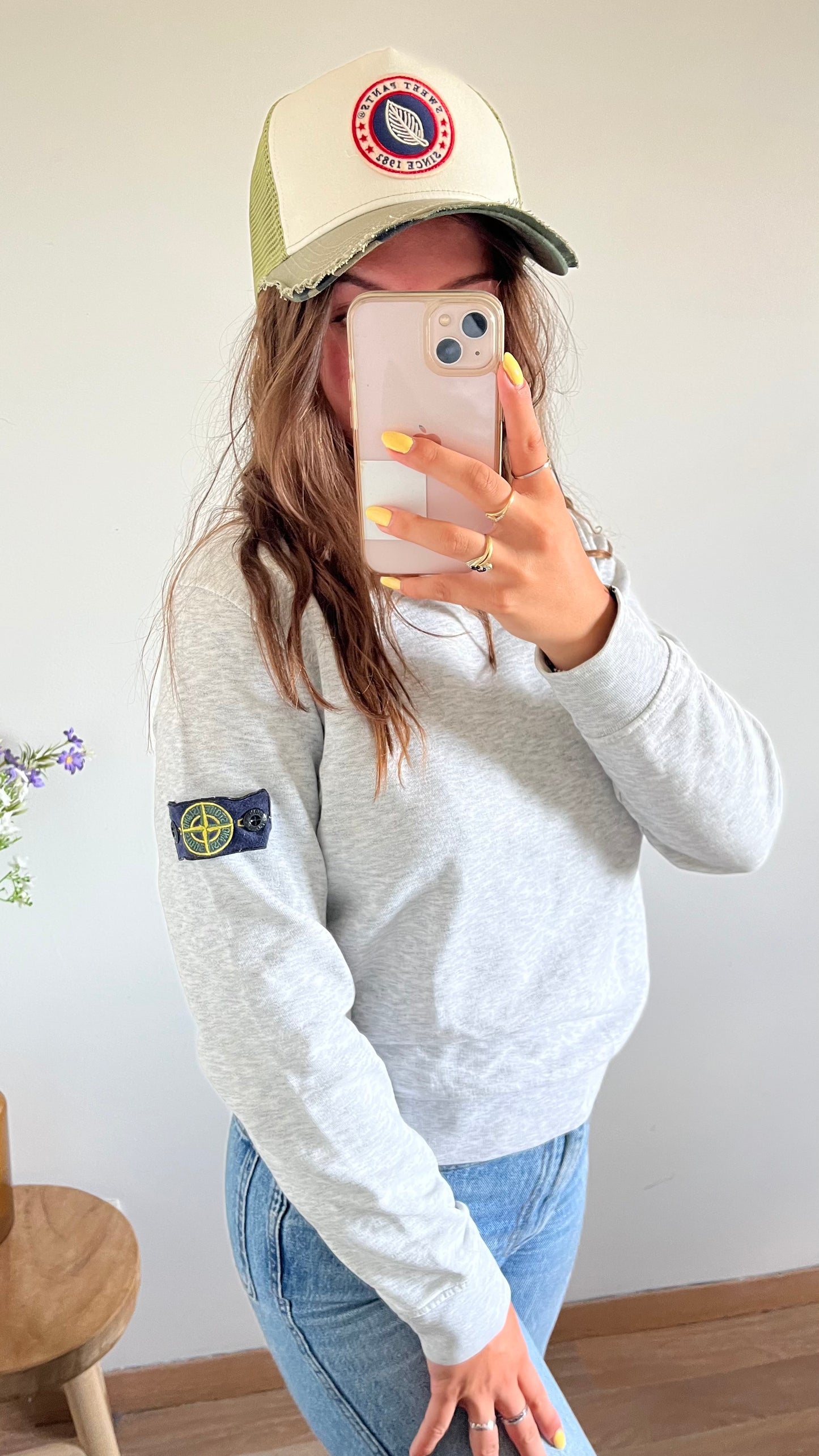 Pull gris clair Stone Island - S