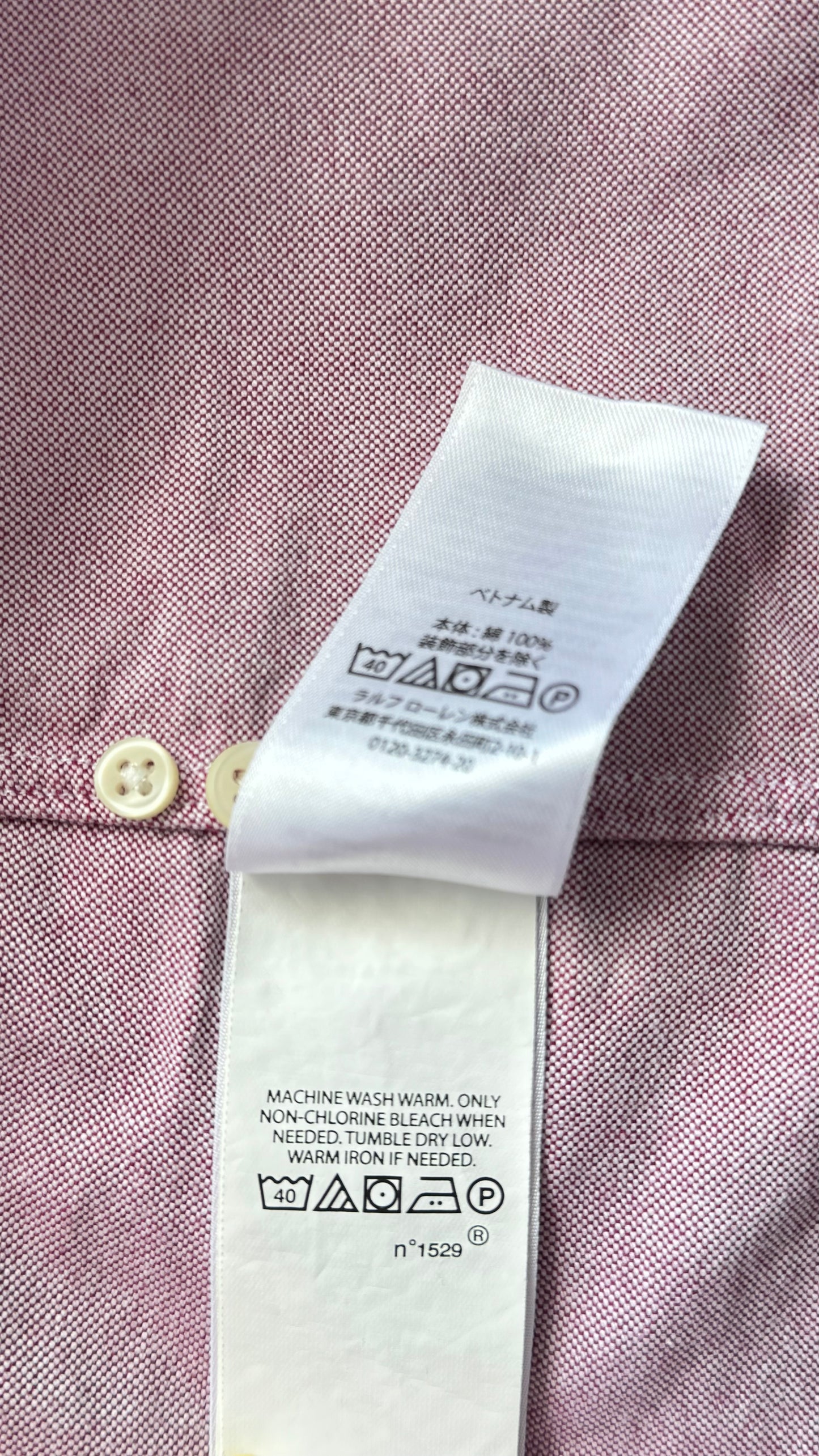 Chemise rose Ralph Lauren - S homme / L femme