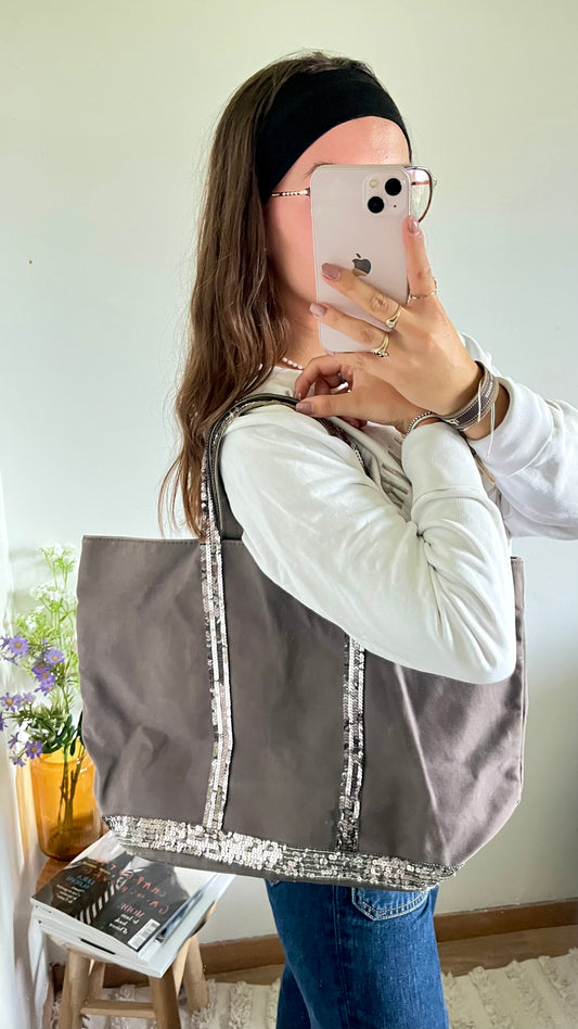 Grand sac cabas gris Vanessa Bruno