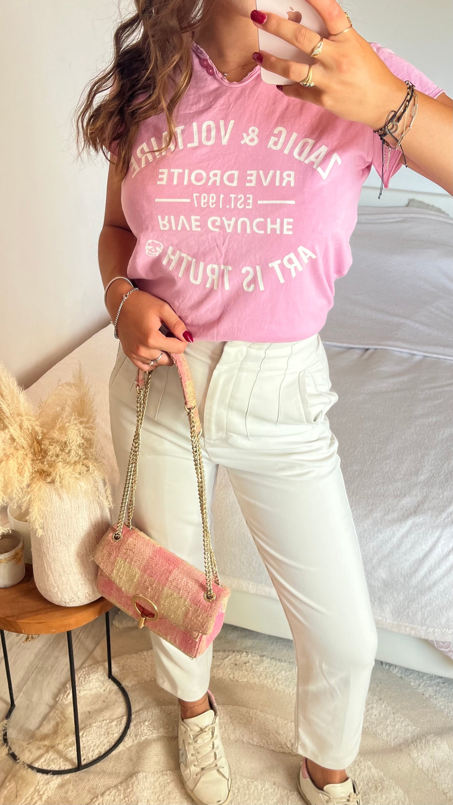 T-shirt rose Zadig & Voltaire - M