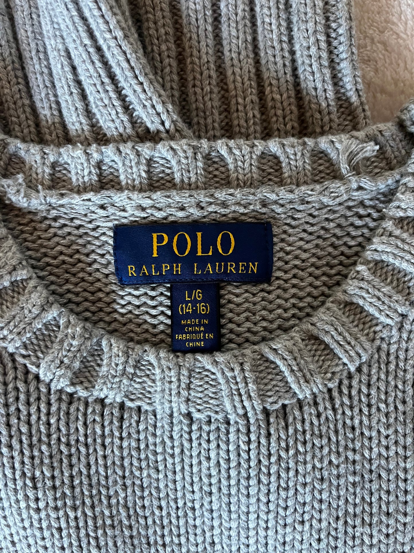 Pull American Flag gris Ralph Lauren - M