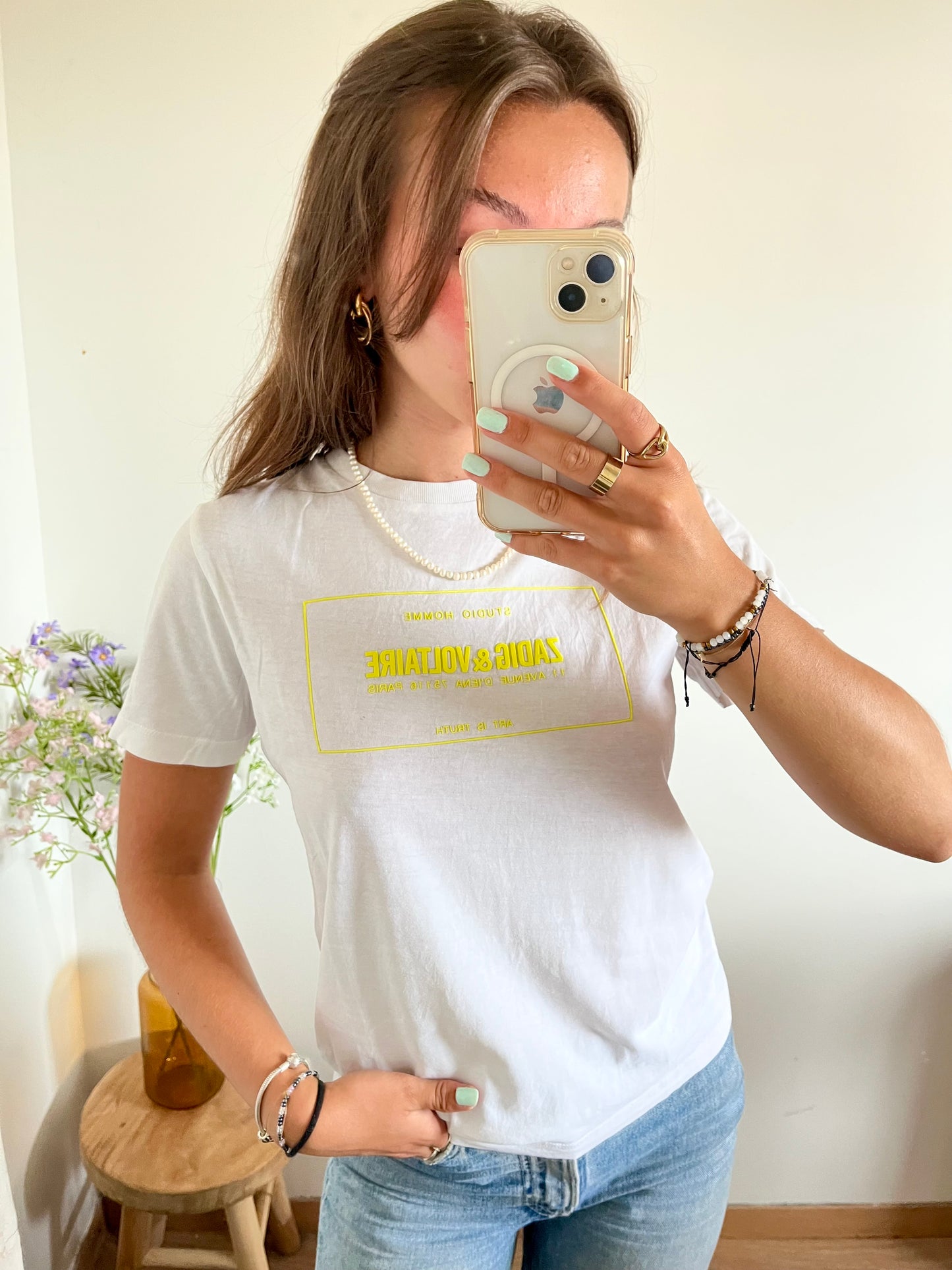T-shirt col rond blanc Zadig & Voltaire - XS