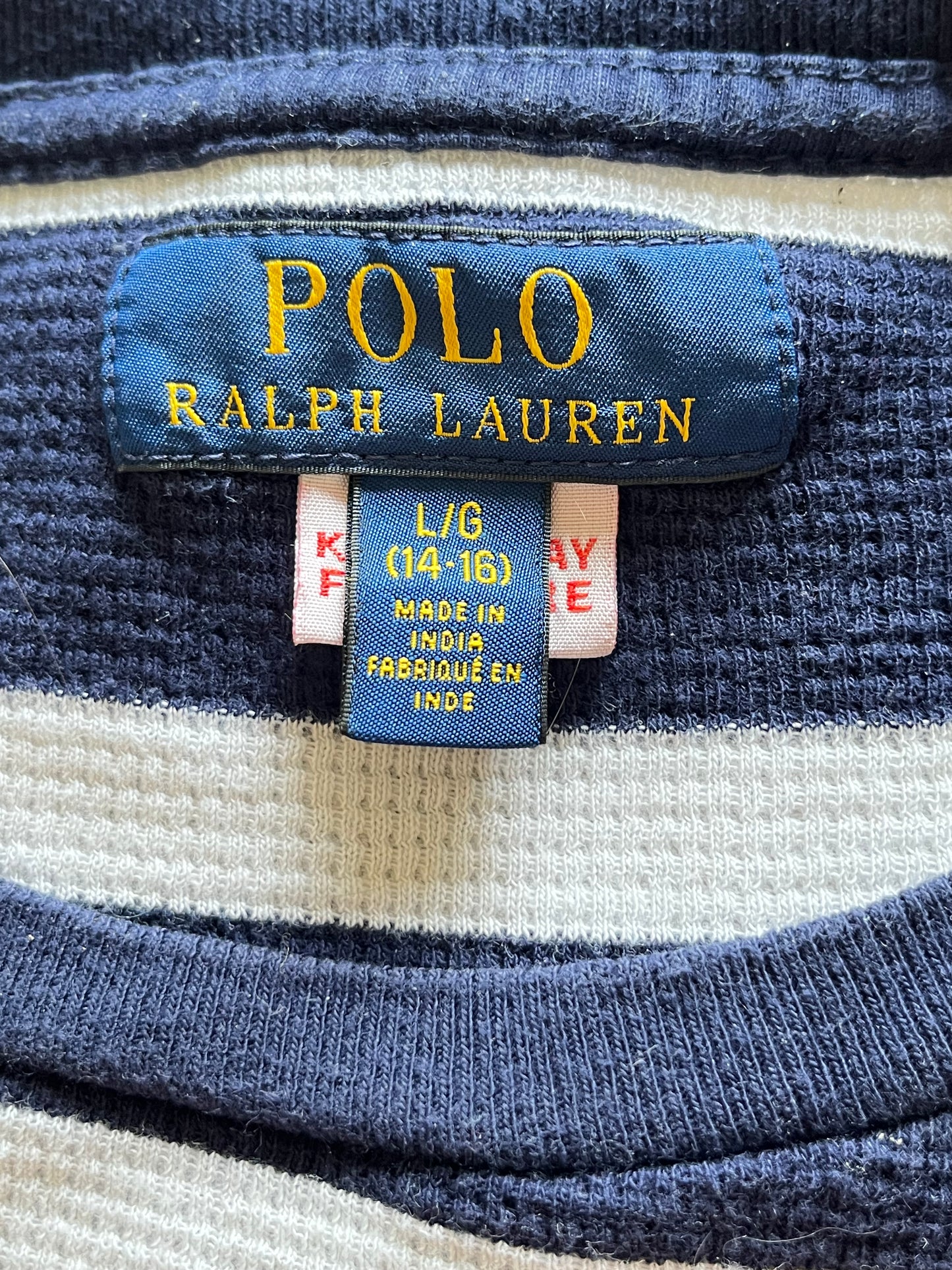 Pull col rond marinière Ralph Lauren - S