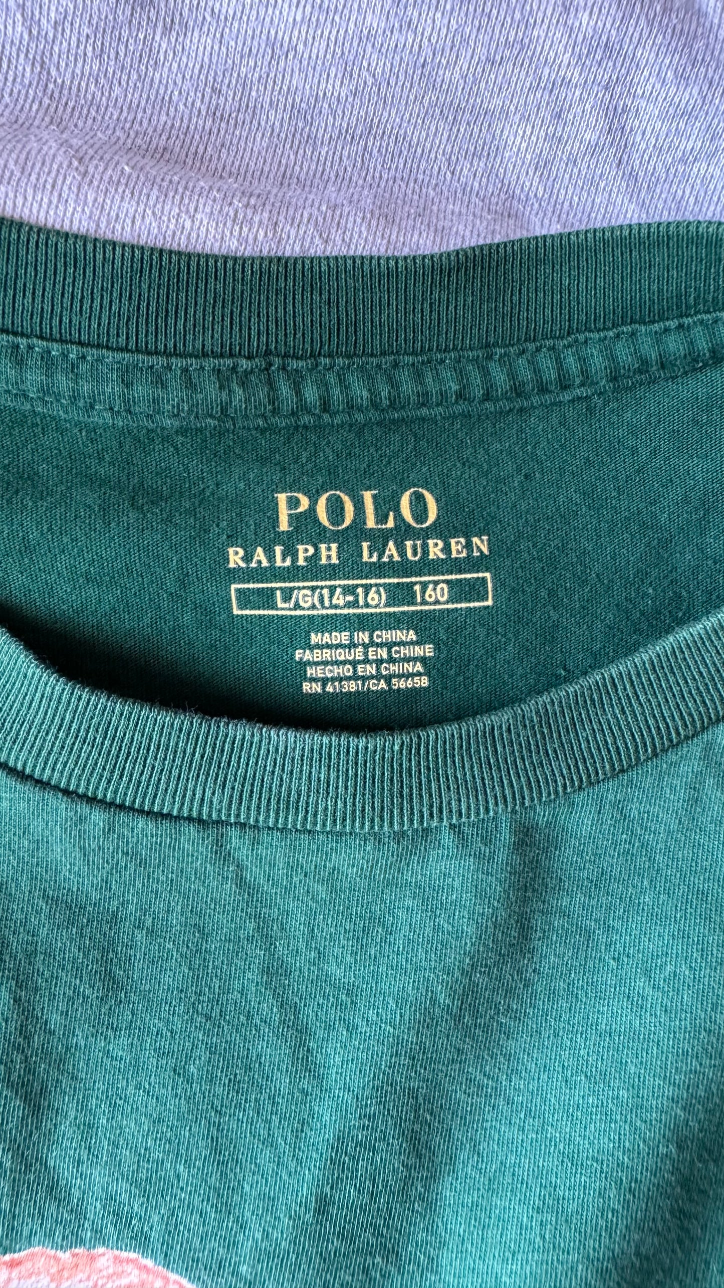 T-shirt nounours vert Ralph Lauren - S
