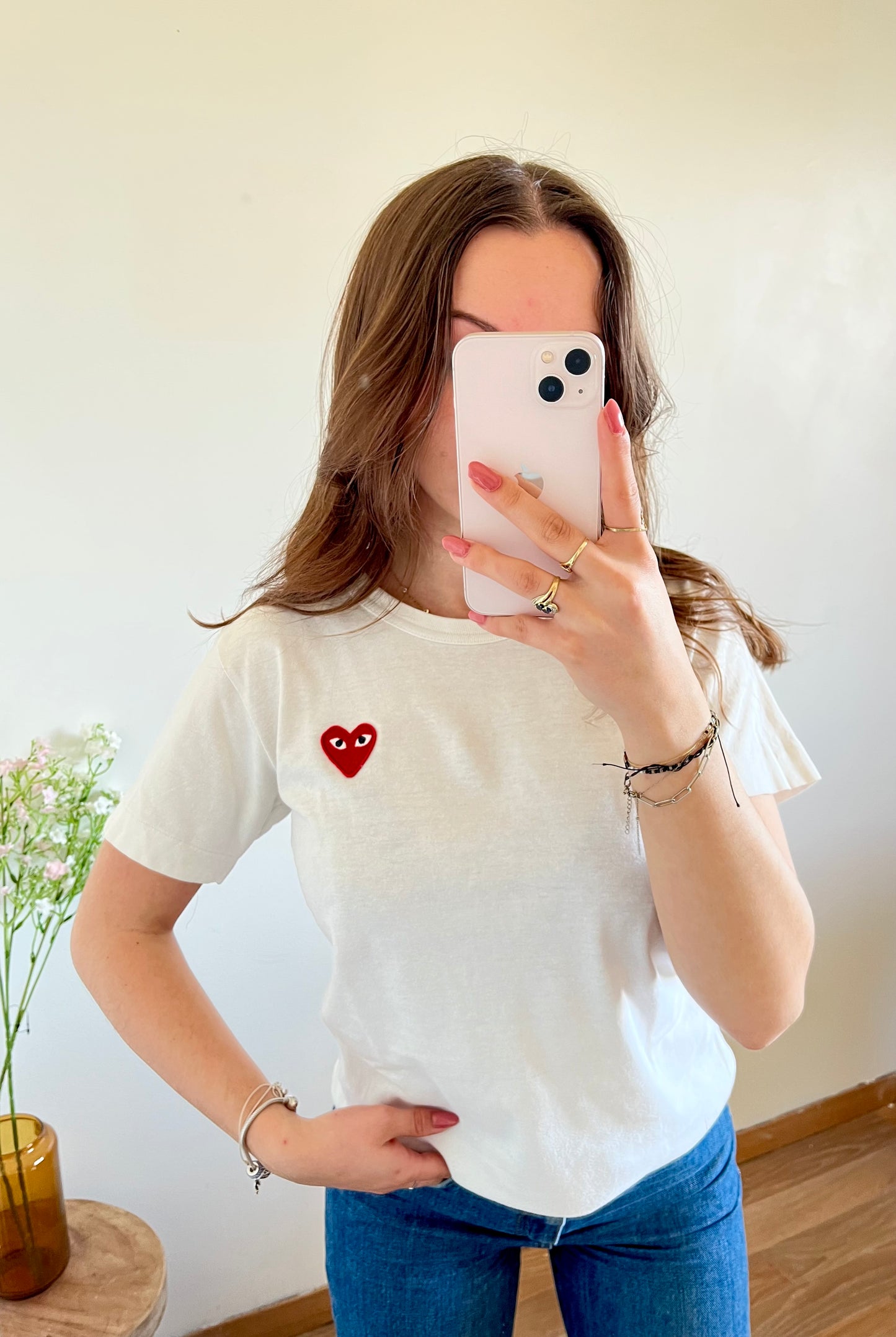 T-shirt blanc Comme Des Garçons - M