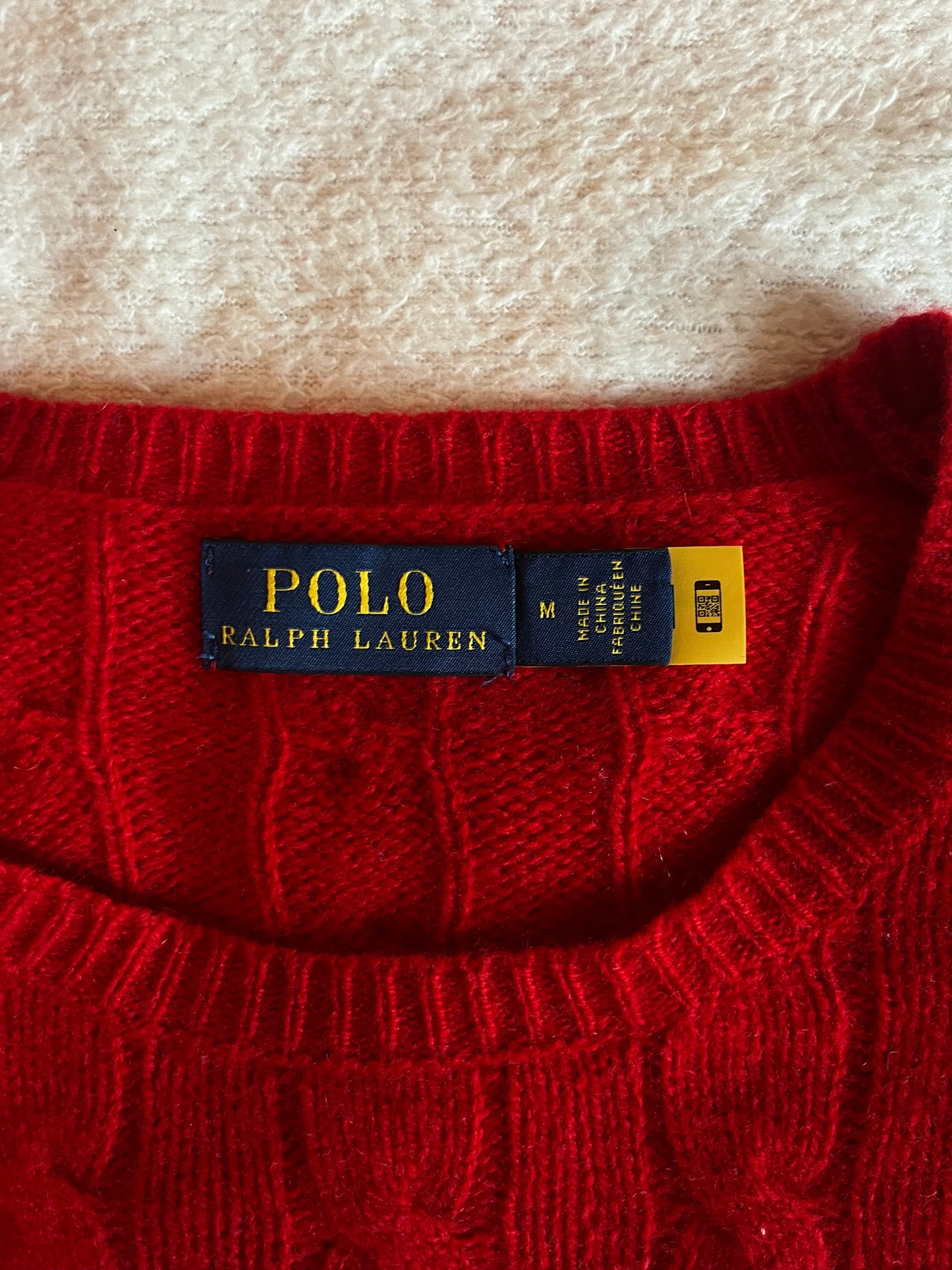 Pull torsadé laine & cachemire Ralph Lauren - M