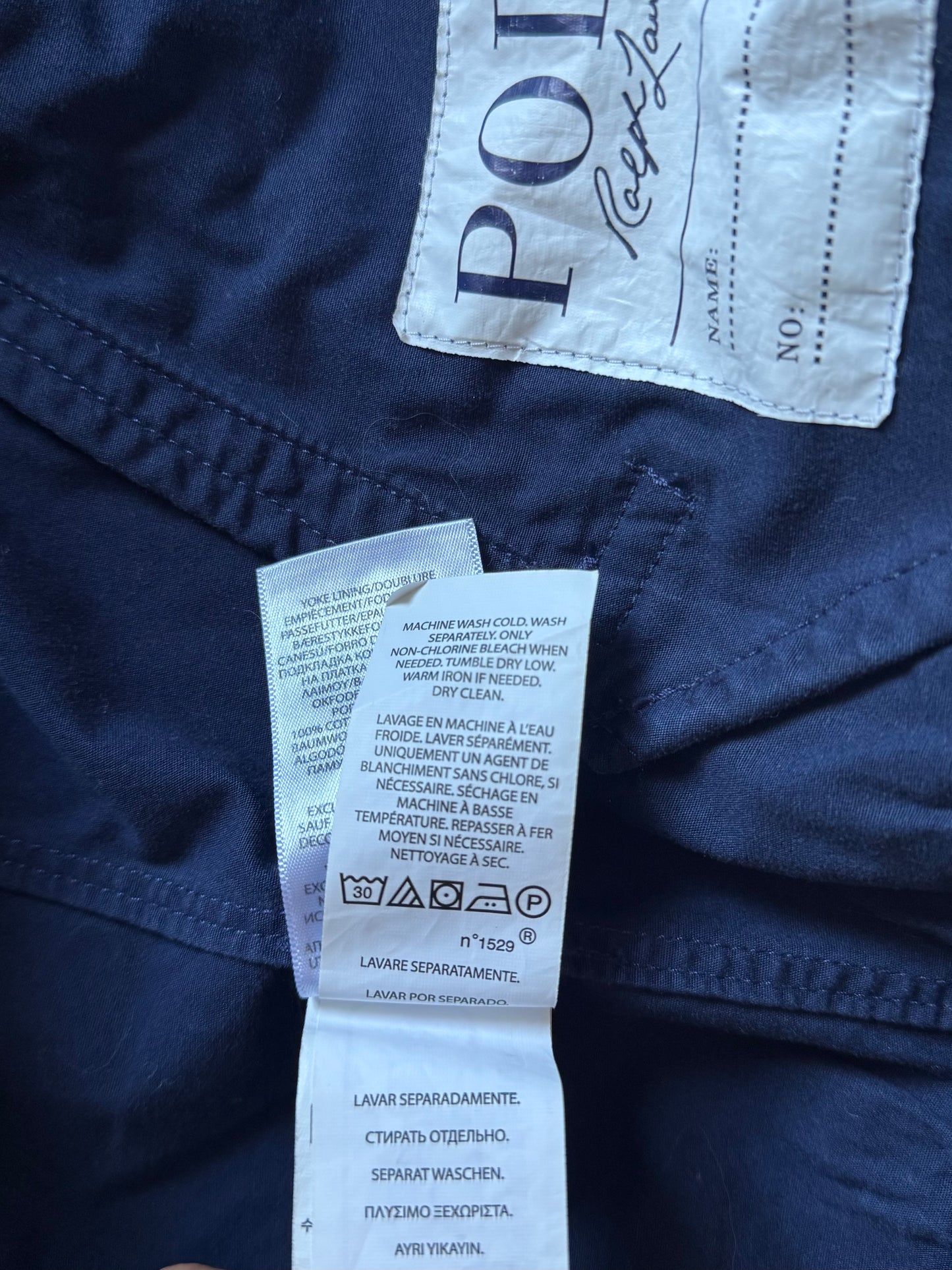 Veste en toile de coton marine - S