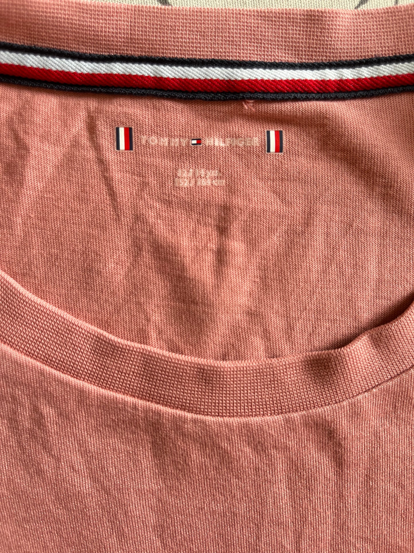 T-shirt col rond saumon Tommy Hilfiger - XS