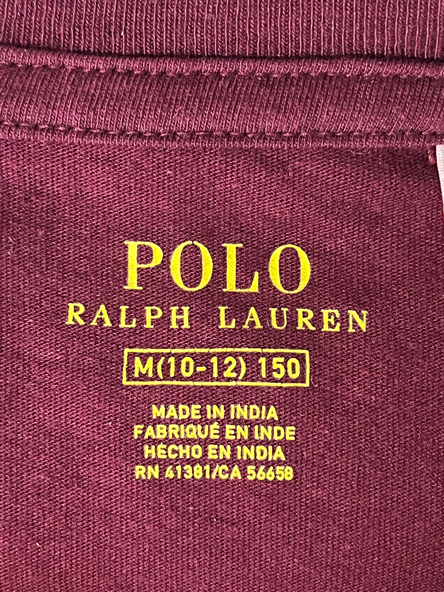 Pull col rond bordeaux Ralph Lauren - XS