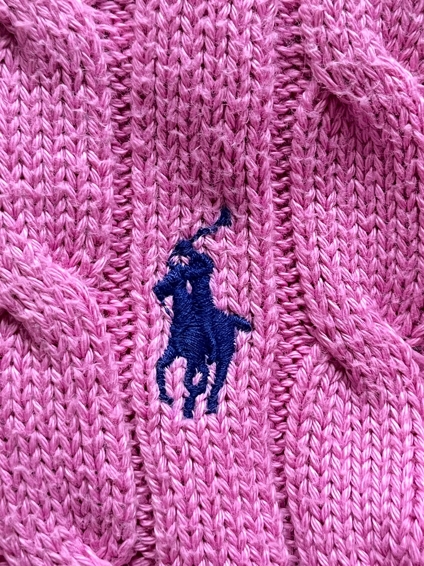 Pull torsadé rose Ralph Lauren - M