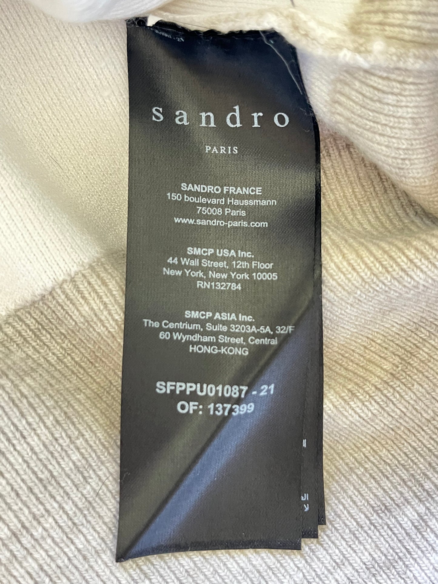 Top gris brodé Sandro - S