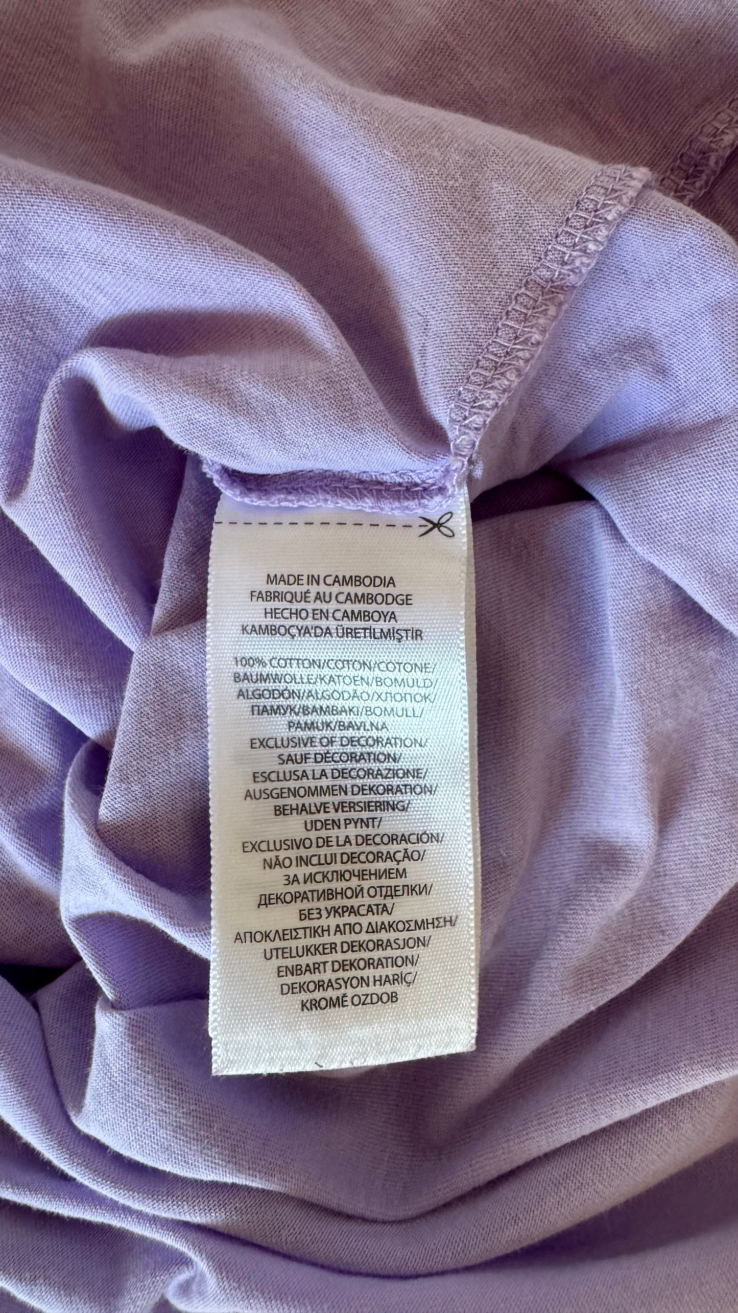 T-shirt col V lilas Ralph Lauren - S