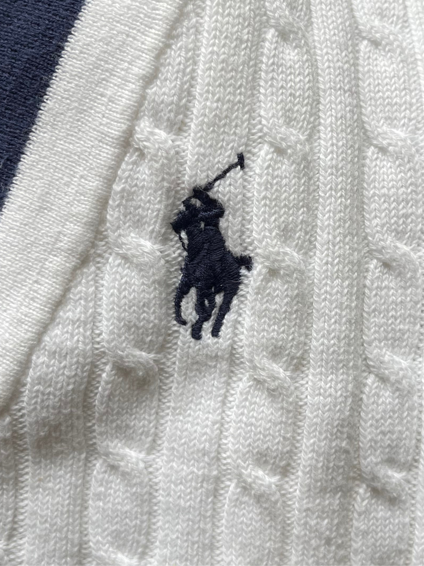 T-shirt torsadé Old School blanc Ralph Lauren - S