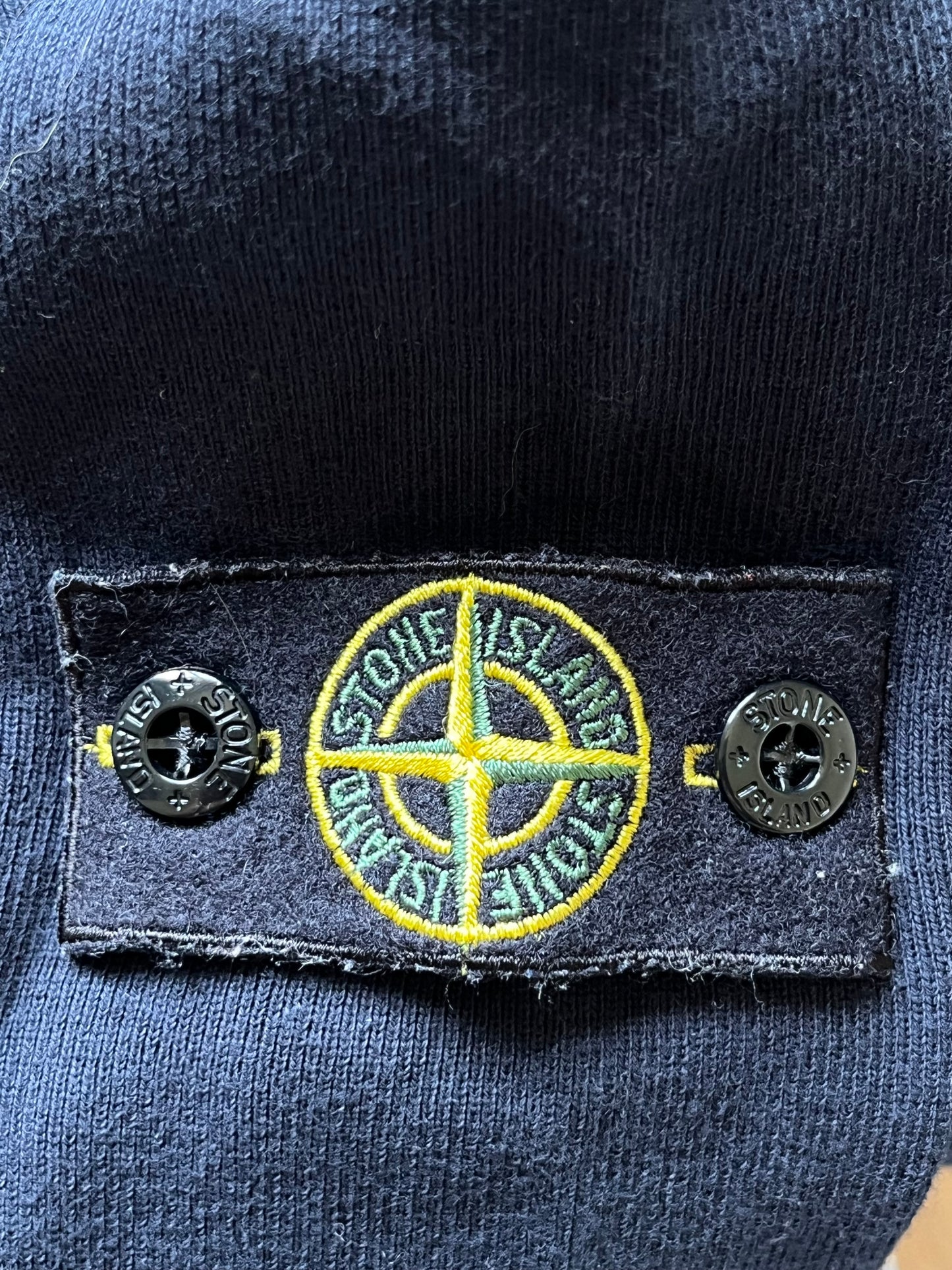 Pull col rond bleu marine Stone Island - M
