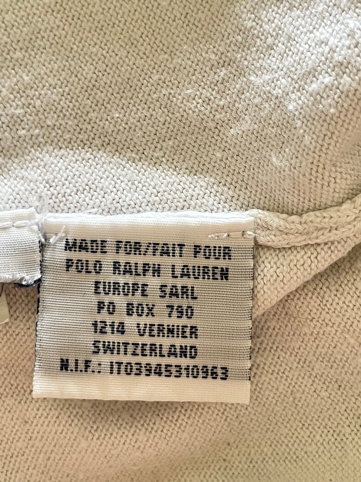 Pull col V blanc Ralph Lauren - M