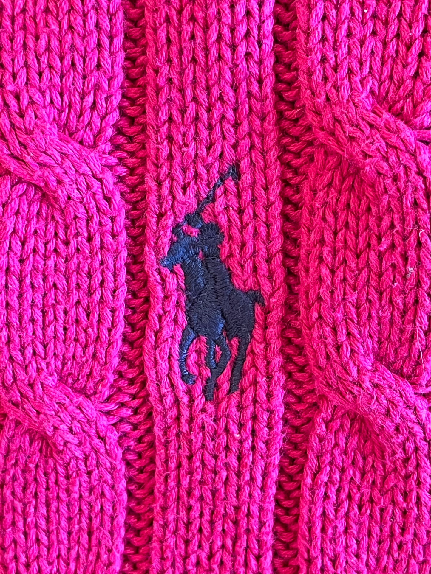 Veste torsadé rose Ralph Lauren - XL