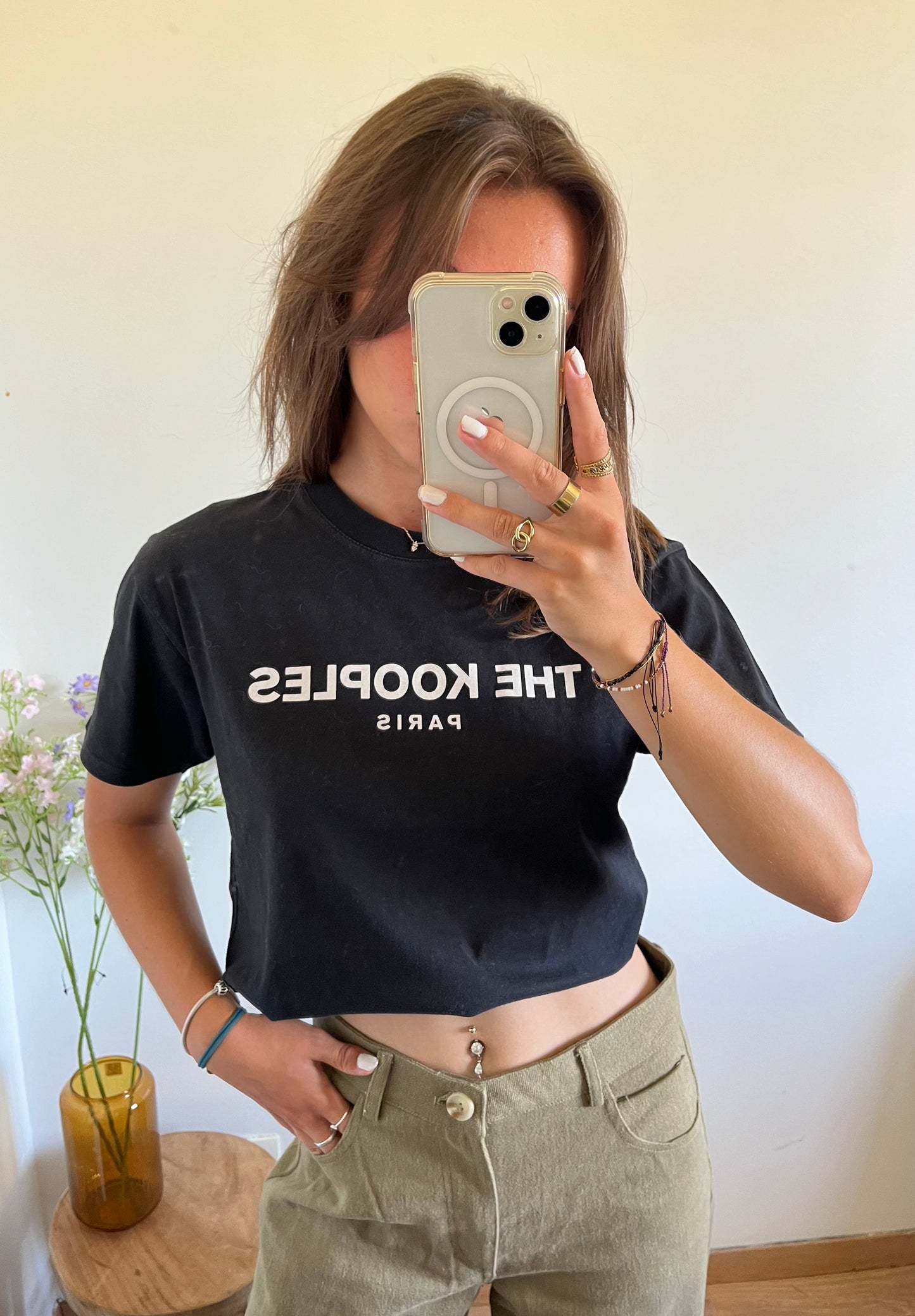 T-shirt noir The Kooples Paris - S