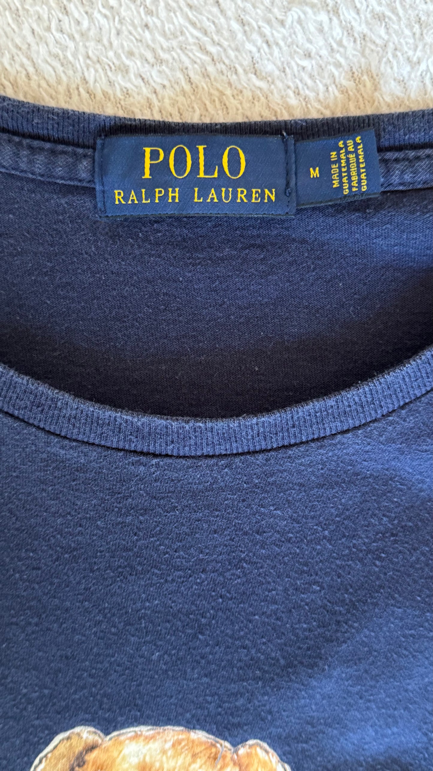 T-shirt marine nounours Ralph Lauren - M homme / M-L femme