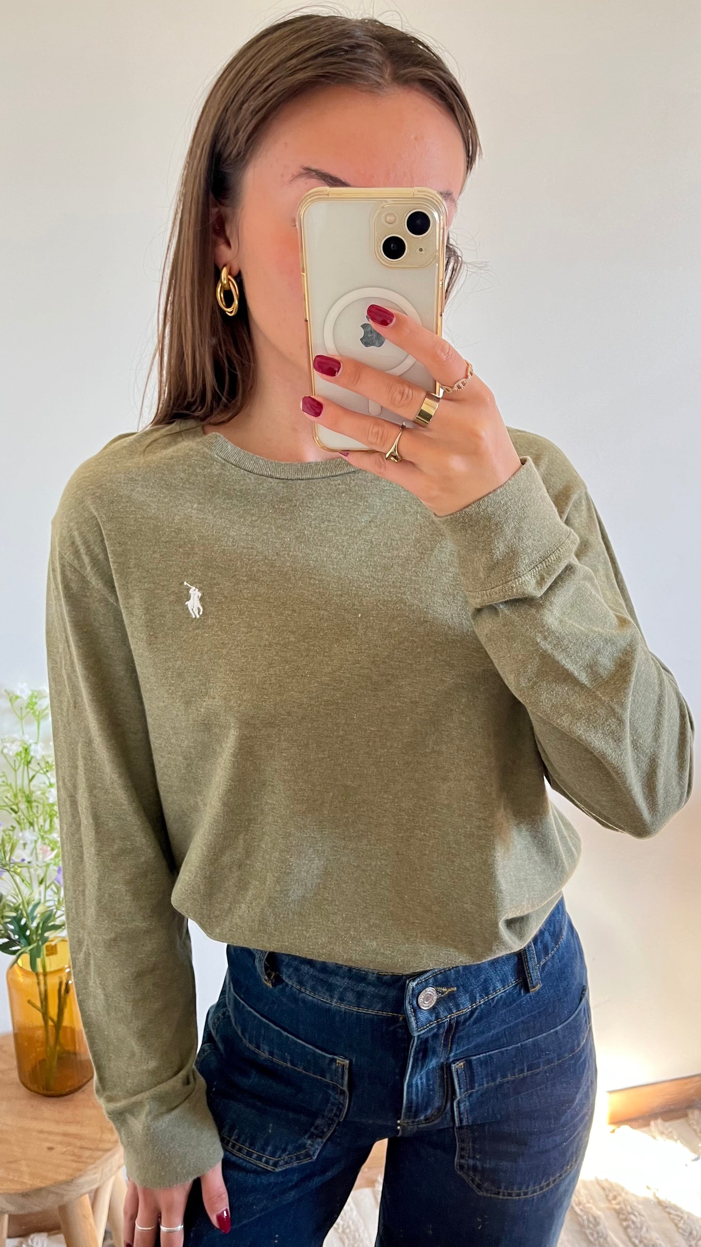 T-shirt manches longues kaki Ralph Lauren - M