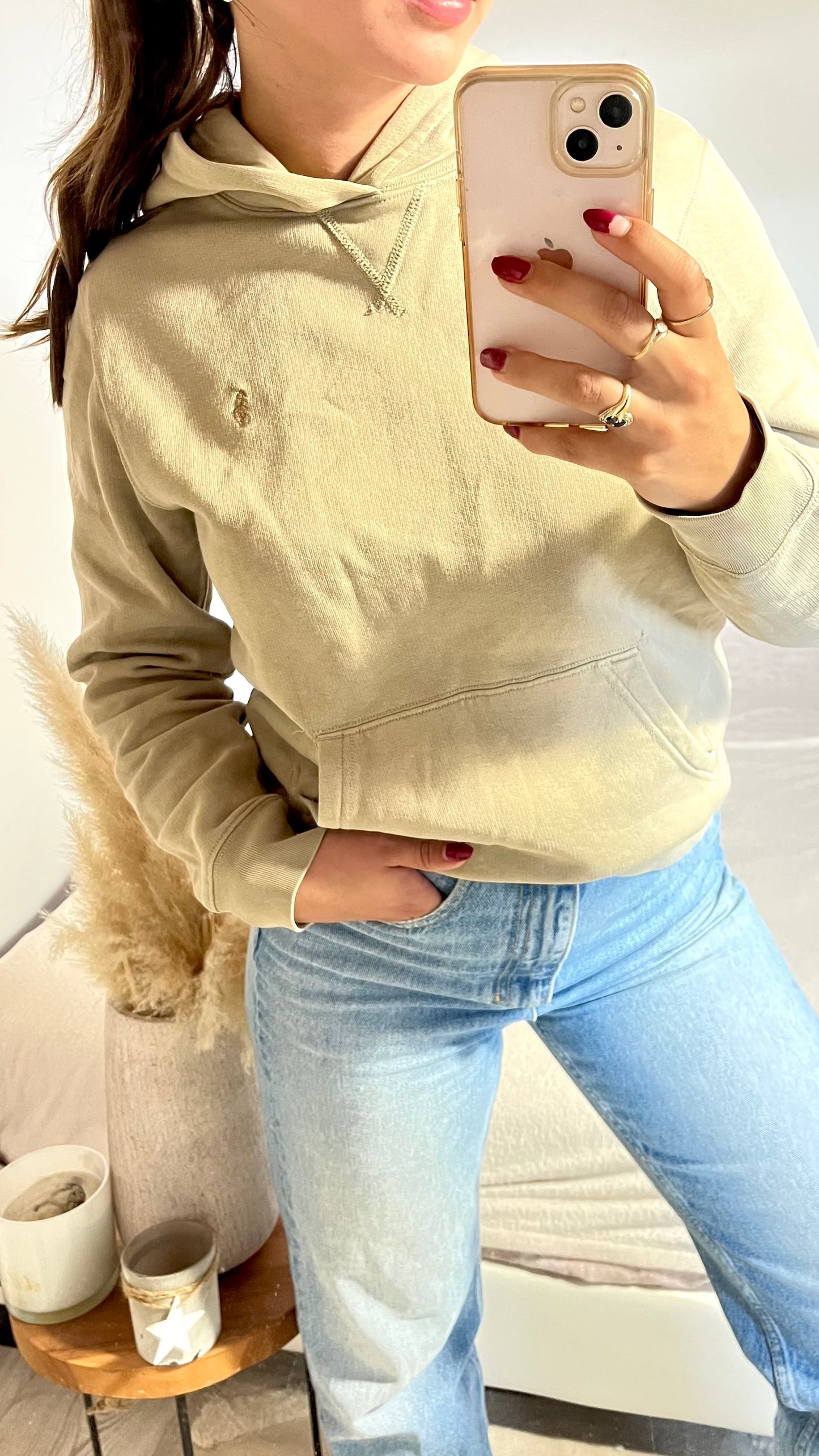 Sweat à capuche beige Ralph Lauren - S