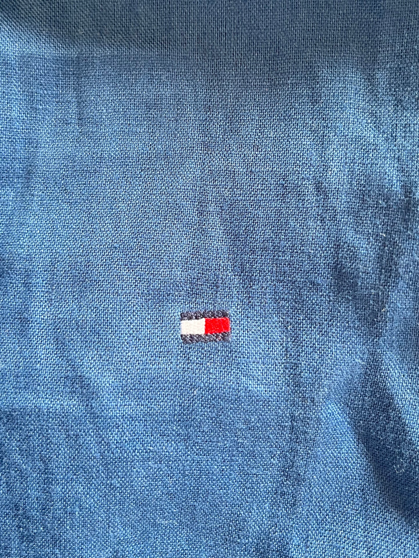 Chemise en lin bleu foncé Tommy Hilfiger - S homme / L femme