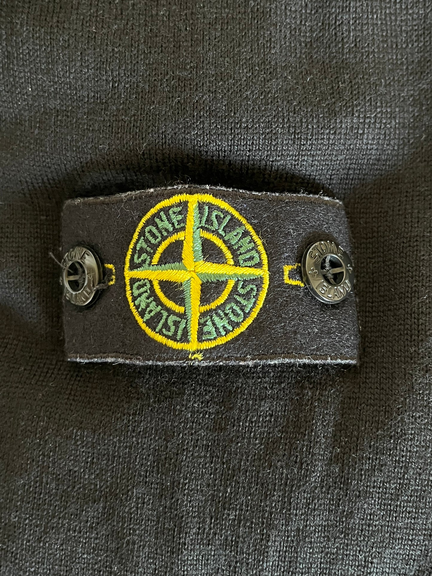 Pull col roulé noir laine Stone Island - M