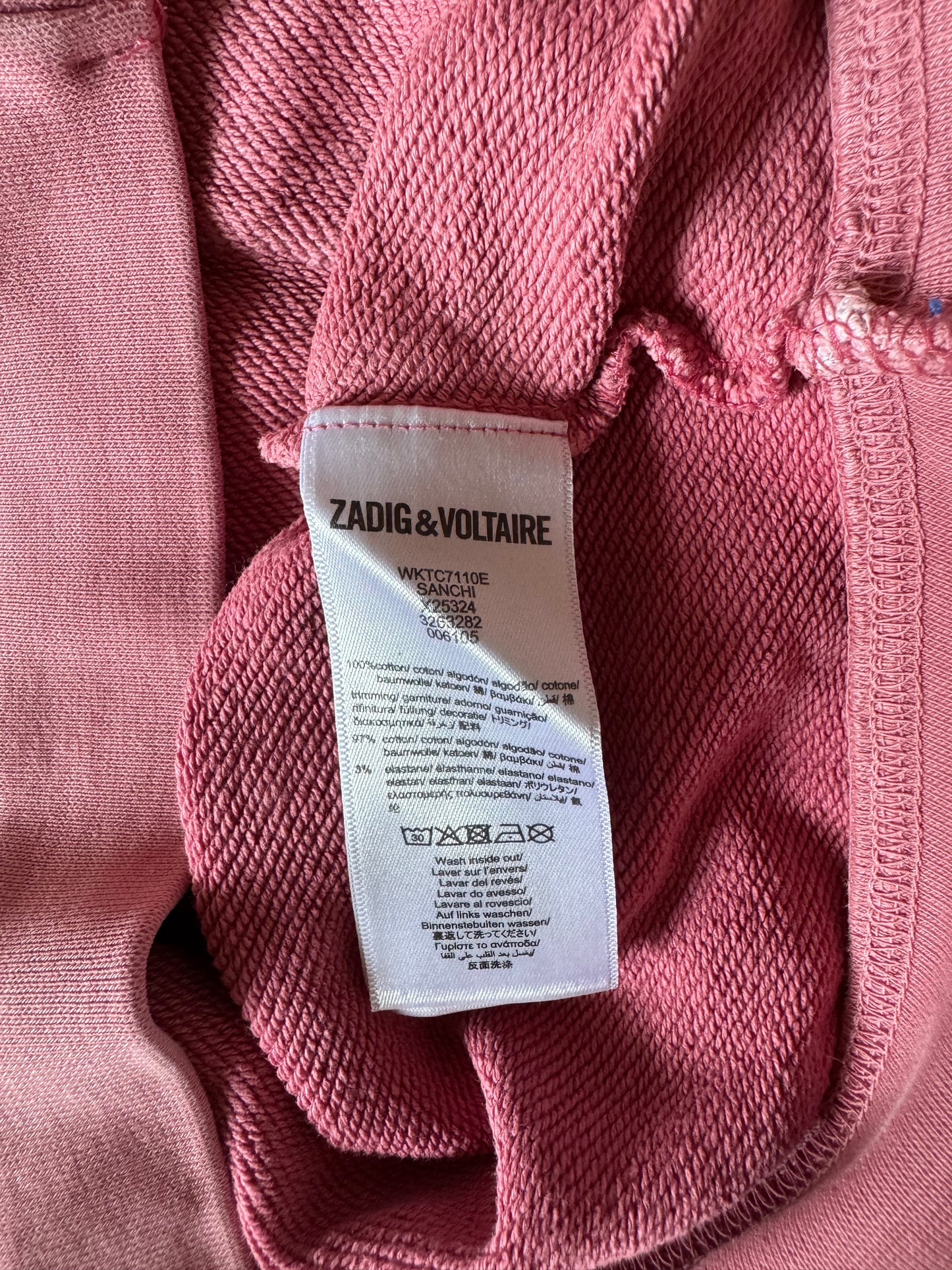 Sweat à capuche rose Zadig & Voltaire - XS